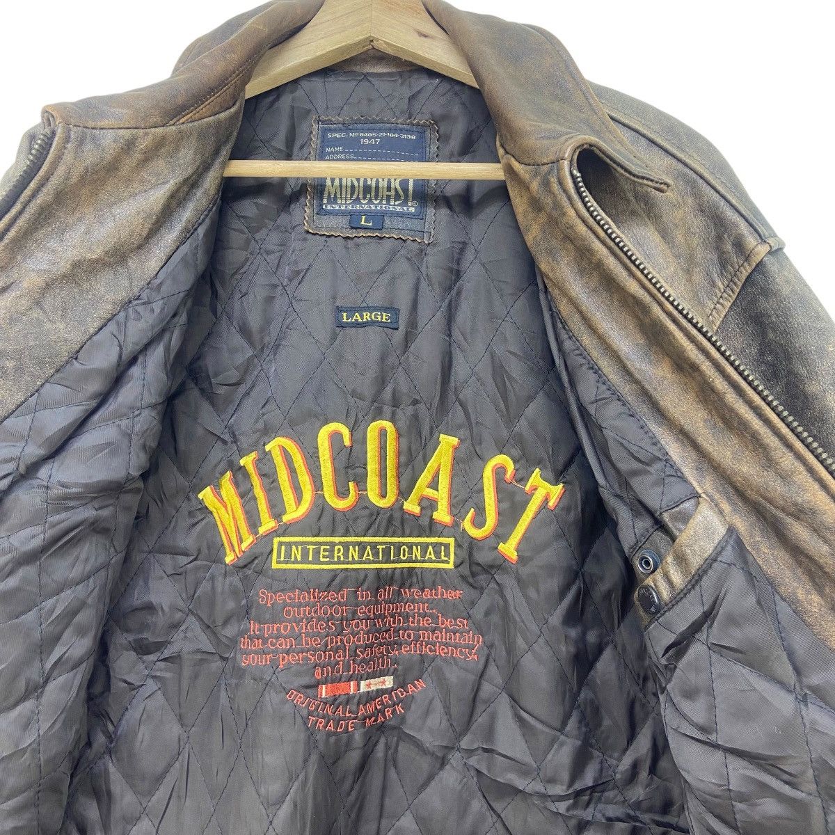 Genuine Leather Vtg 80s Midcoast International Original American Trade Mark Size US M / EU 48-50 / 2 - 18 Thumbnail