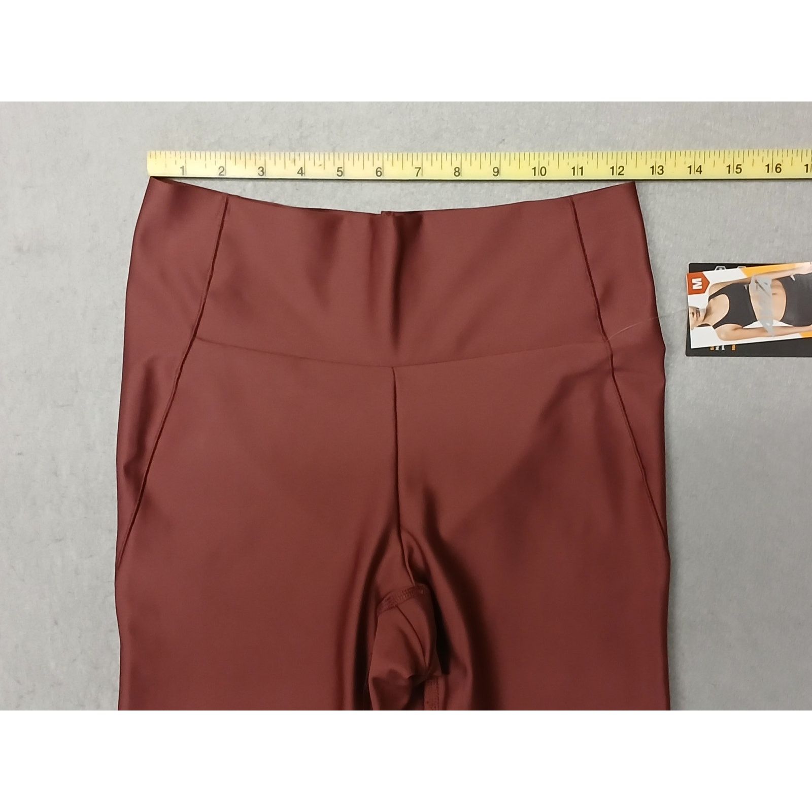 Avia Avia (M 8-10) Maroon Women's Stretch Workout Leggings Size 24" / US 00 / IT 34 - 5 Thumbnail