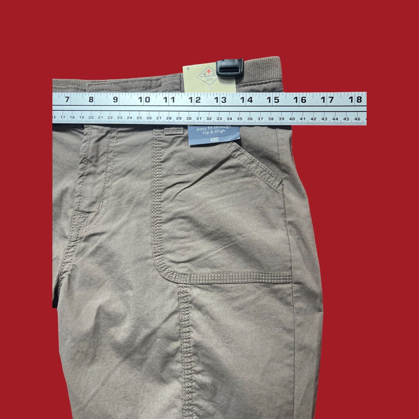 Other St John's Bay - Women's Mid-Rise Cargo Bermuda Short - Brown Size 27" / US 4 / IT 40 - 5 Thumbnail