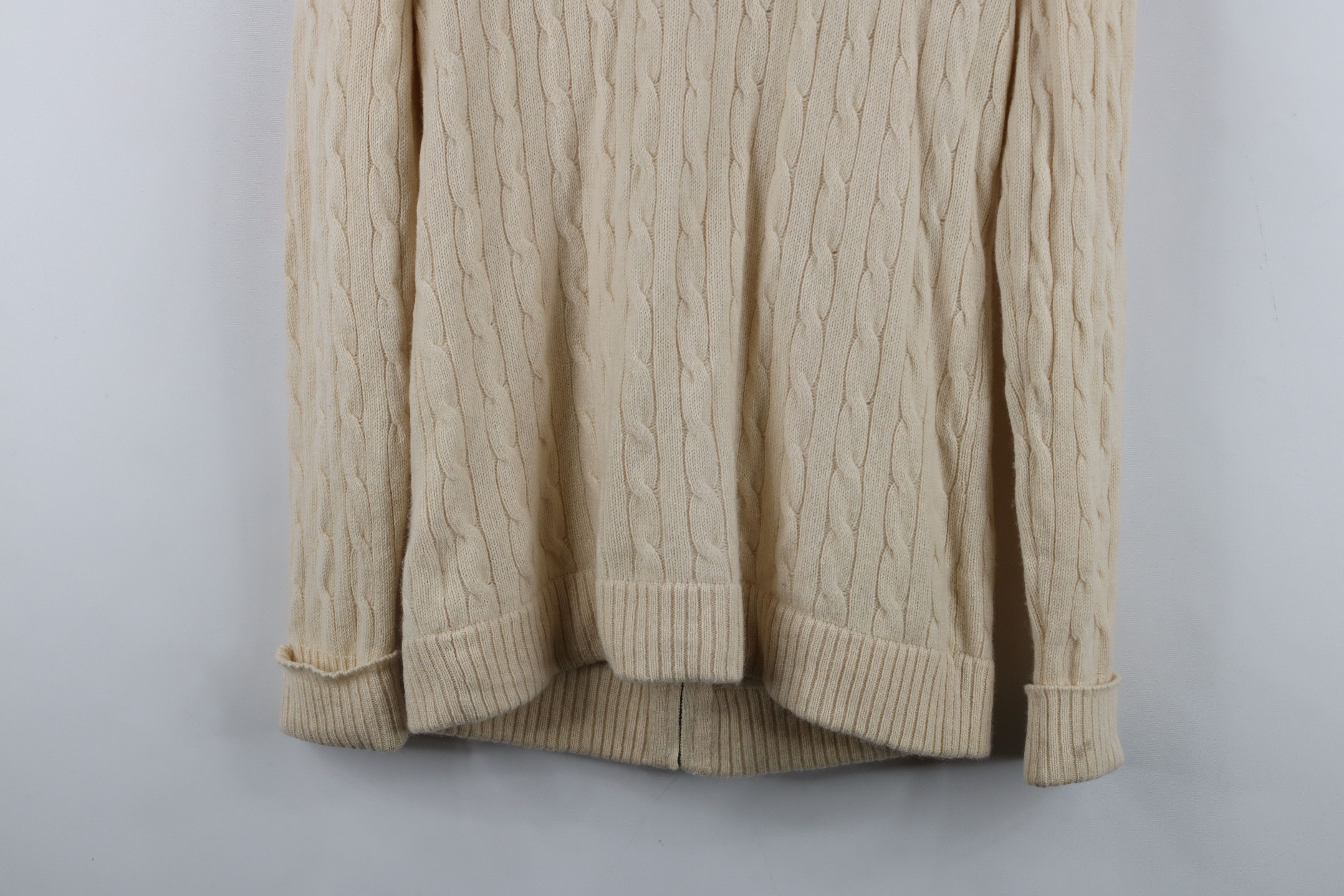 Vintage Vintage Y2K Saks Fifth Avenue Cashmere Cable Zip Sweater Size L / US 10 / IT 46 - 11 Thumbnail