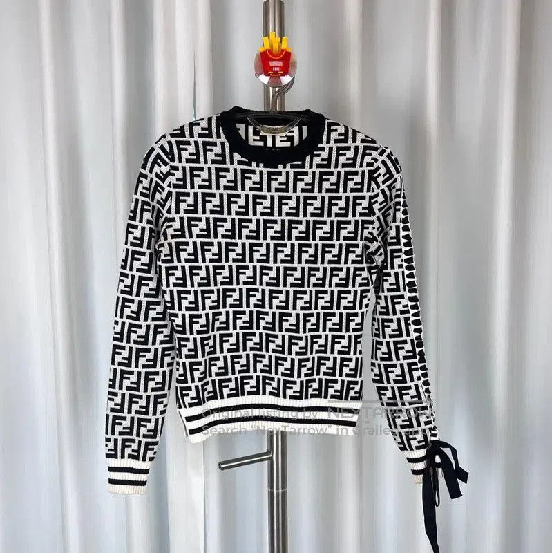 Fendi Fendi Multi-Color Cotton Knit Sweater . Size M / US 6-8 / IT 42-44 - 1 Thumbnail