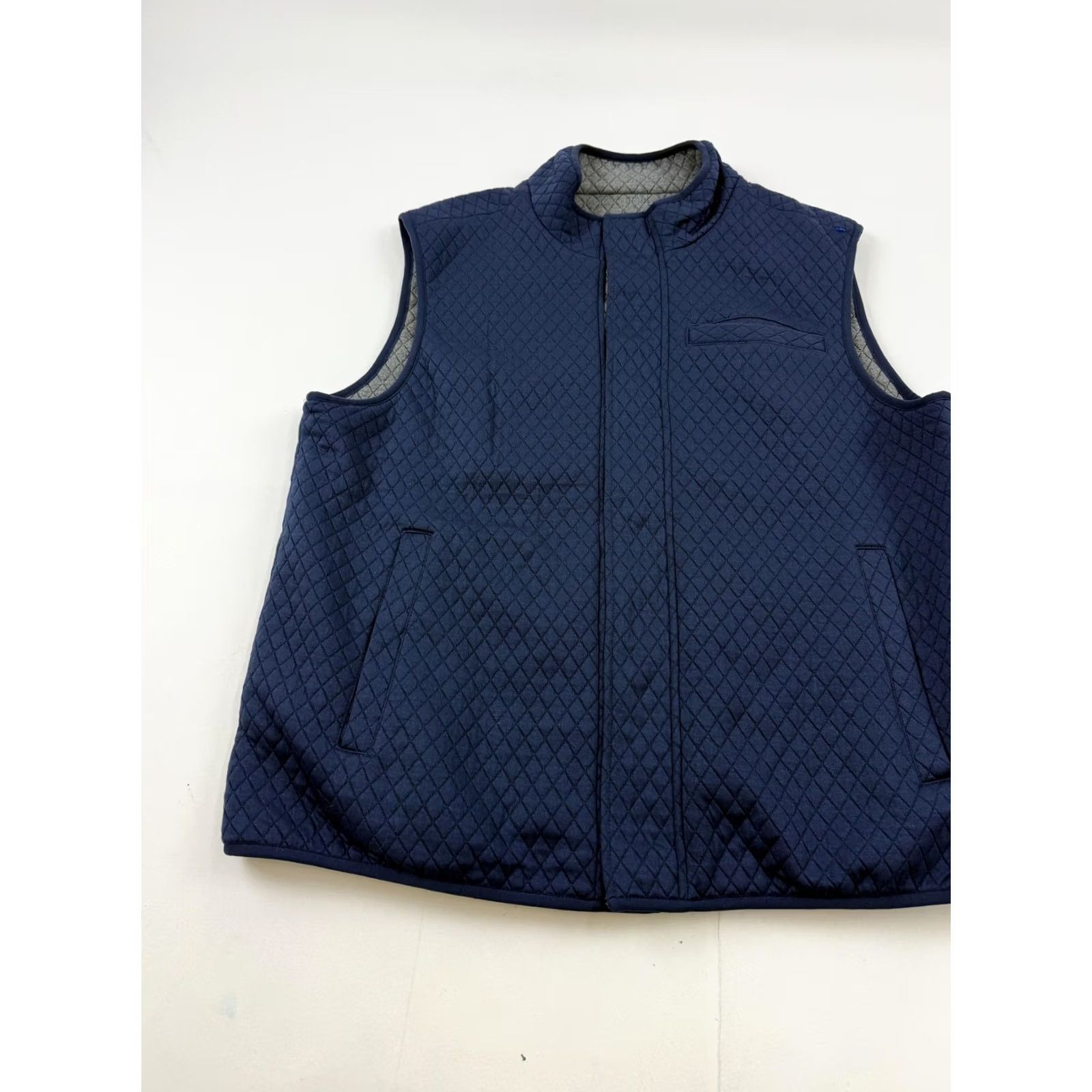Vintage VINTAGE? No. MAGNA-READY Vest Mens L Blue Quilted Magnetic Closure Knit Lined Stretch Shirt? Size US L / EU 52-54 / 3 - 3 Thumbnail
