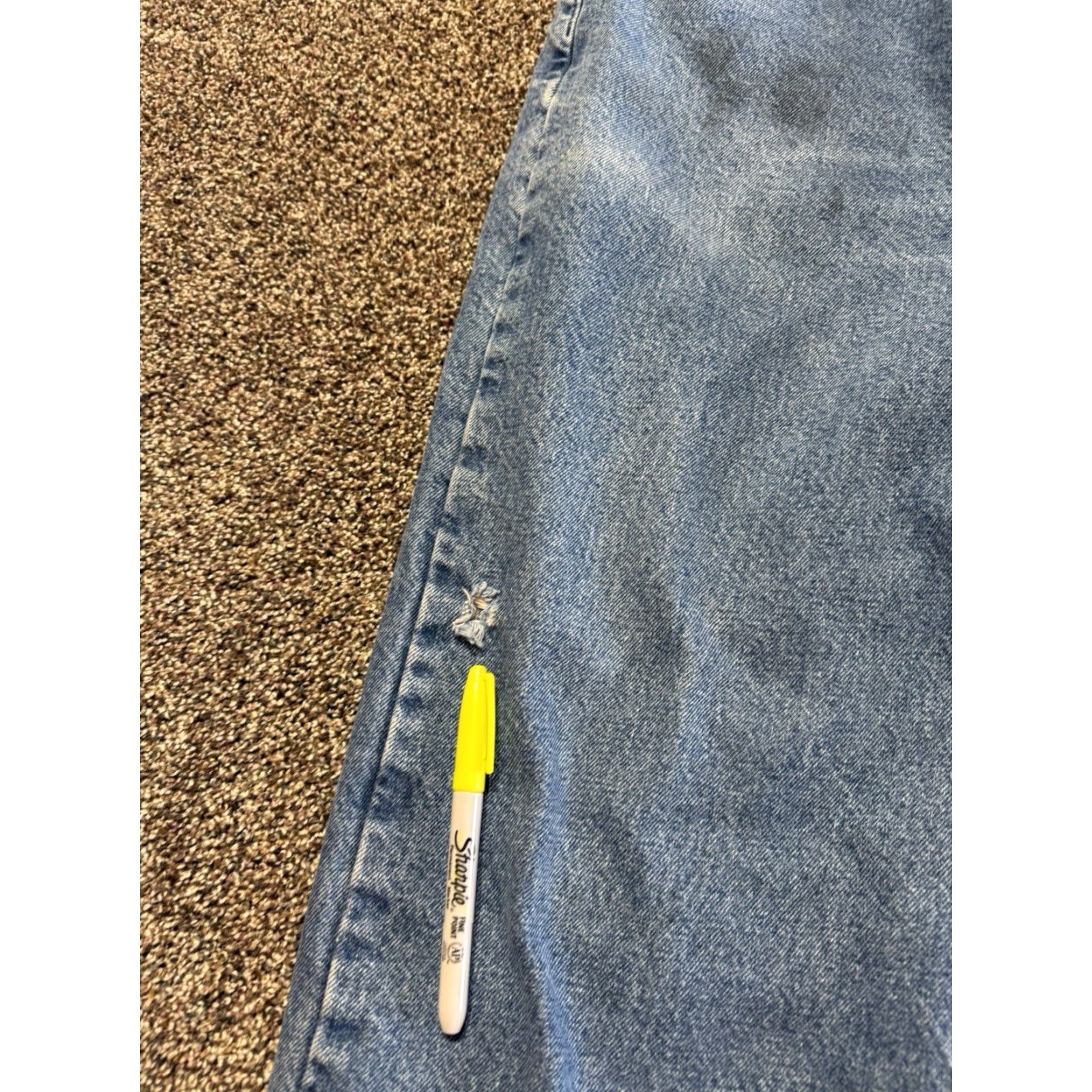 Carhartt Carhartt Jeans Men 40x30 Blue Denim Lined Straight 40 30 Inseam Regular DST B172 DST Relaxed Size US 40 / EU 56 - 3 Thumbnail
