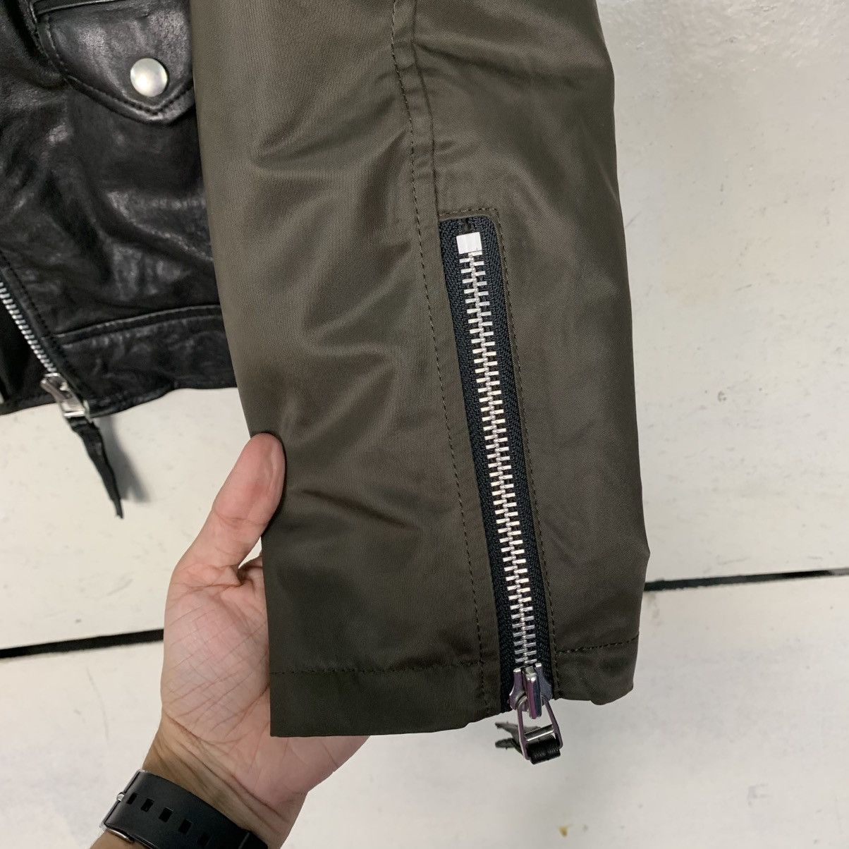 Japanese Brand Realized Works Double Colar Motorcycle Leather Jacket Size US S / EU 44-46 / 1 - 14 Thumbnail