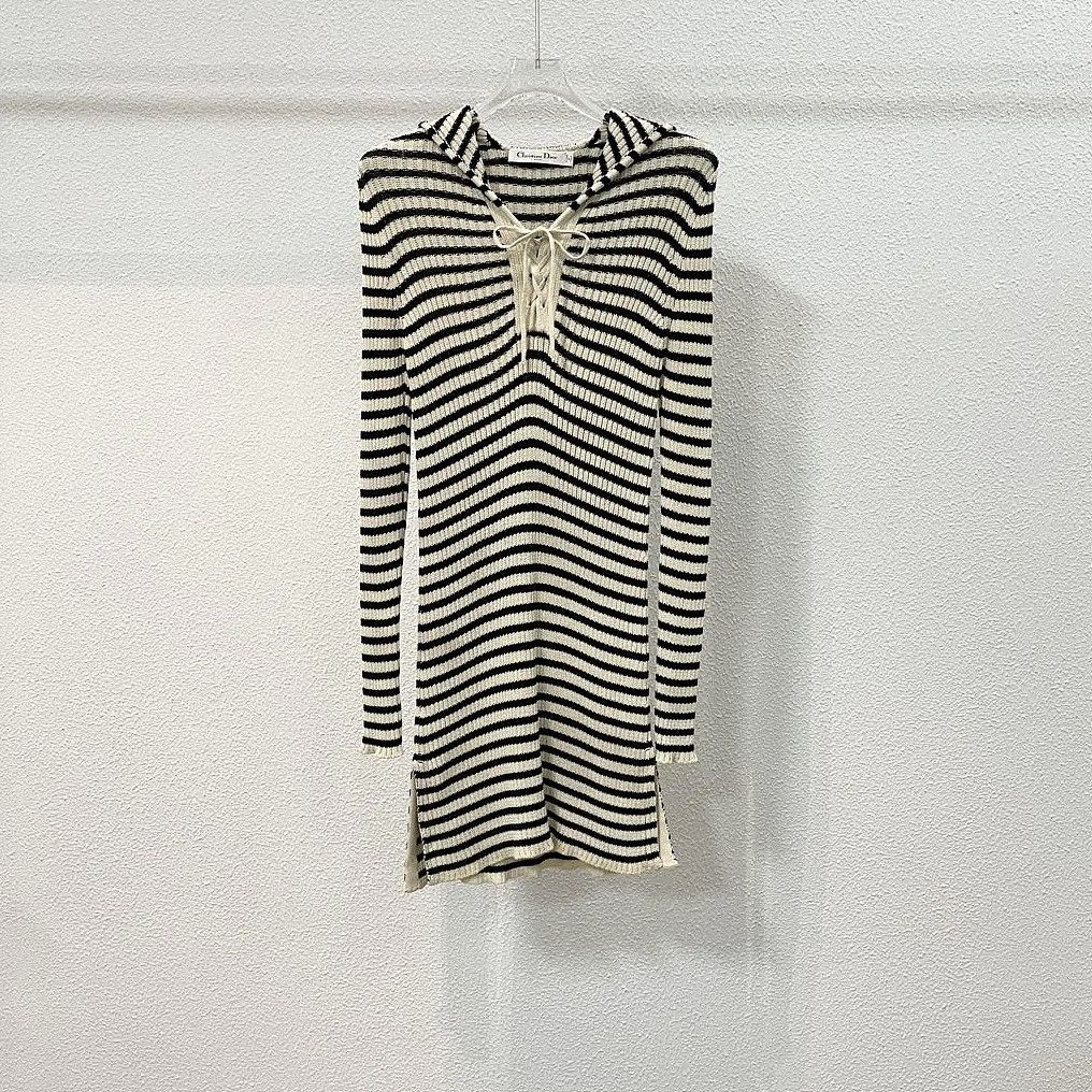 Dior Dior Striped Sailor Knit Mini Dress Size 34 Size XS / US 0-2 / IT 36-38 - 1 Thumbnail