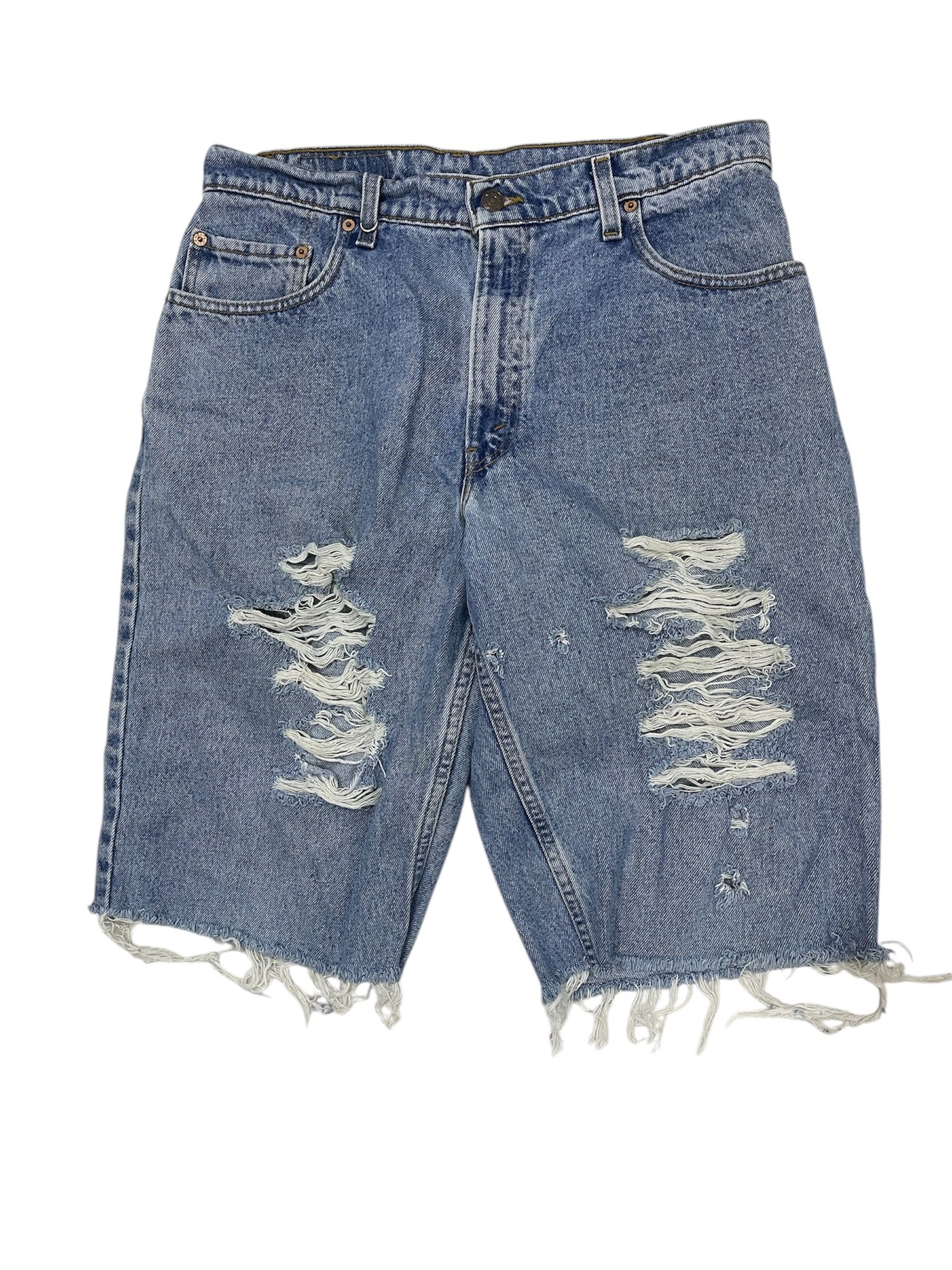 VINTAGE 90s LEVI'S 560 BAGGY DENIM JEANS CROPPED SHORT
