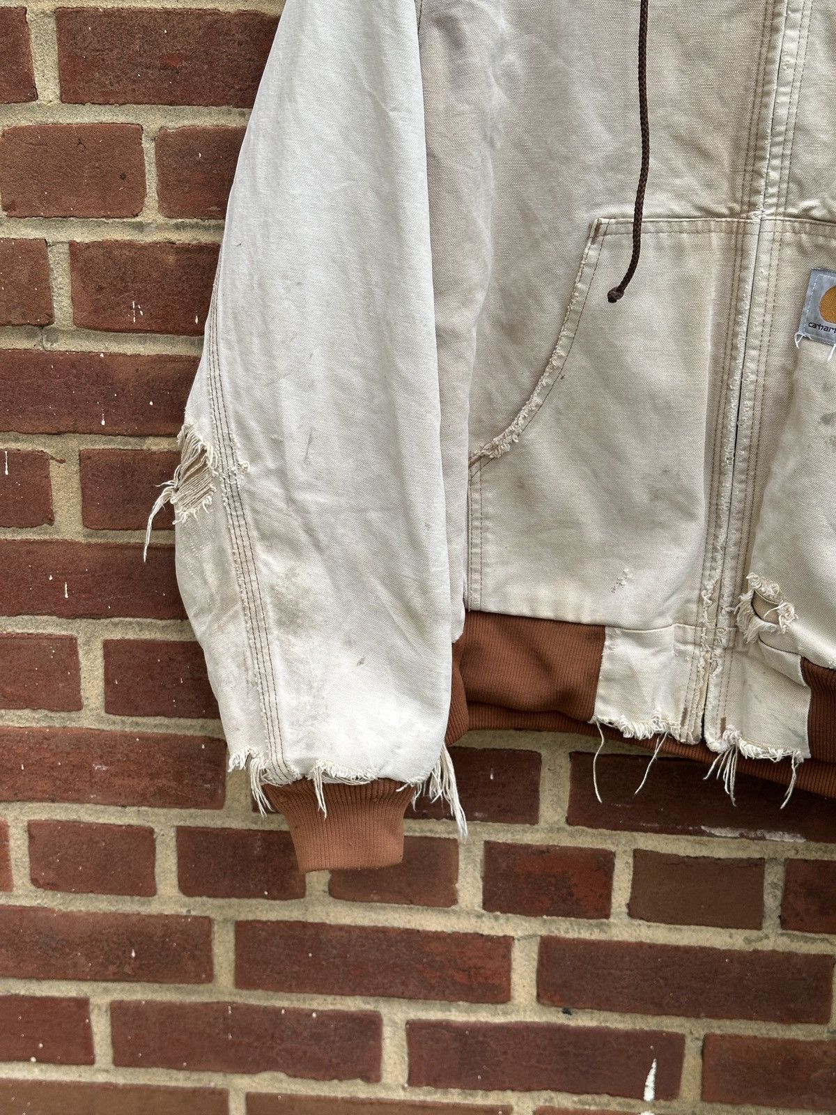 Carhartt Smoked Destroyed 90s Carhartt Thermal Lined Active Jacket Size US L / EU 52-54 / 3 - 4 Thumbnail
