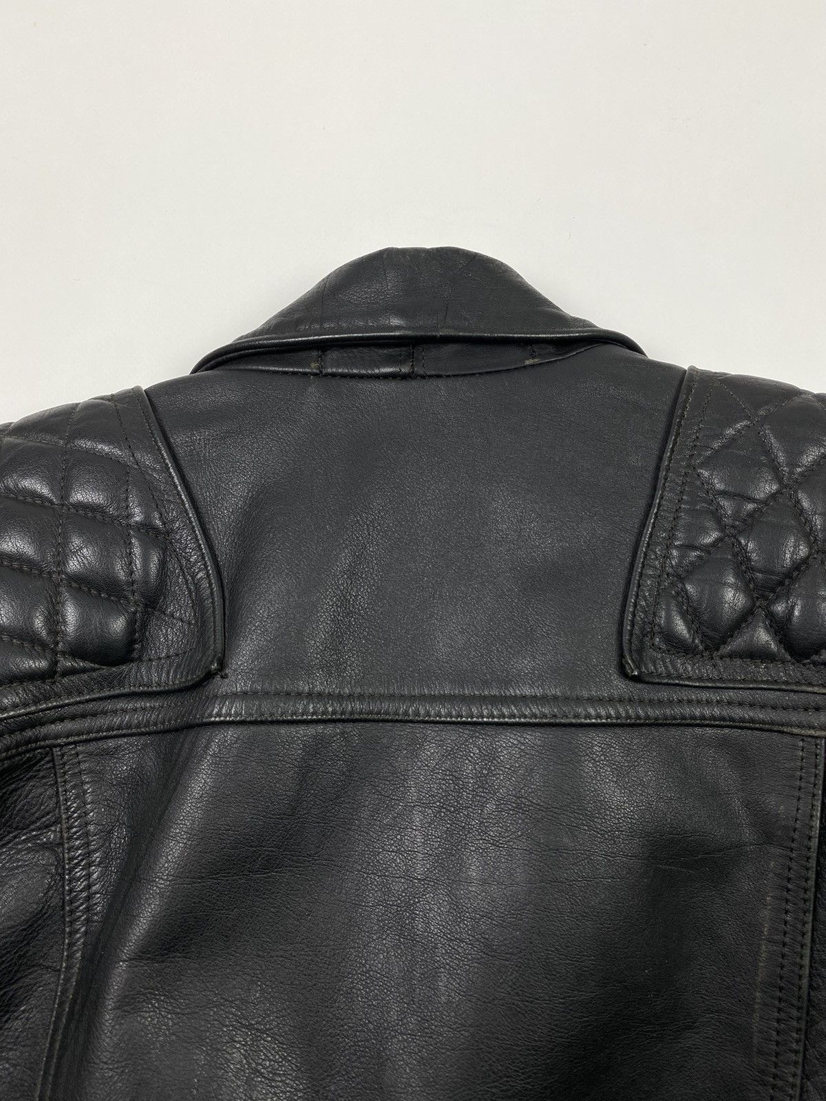 Vintage 1970s Vintage Distressed Kawasaki Heavy Leather Biker Jacket Size US M / EU 48-50 / 2 - 8 Thumbnail