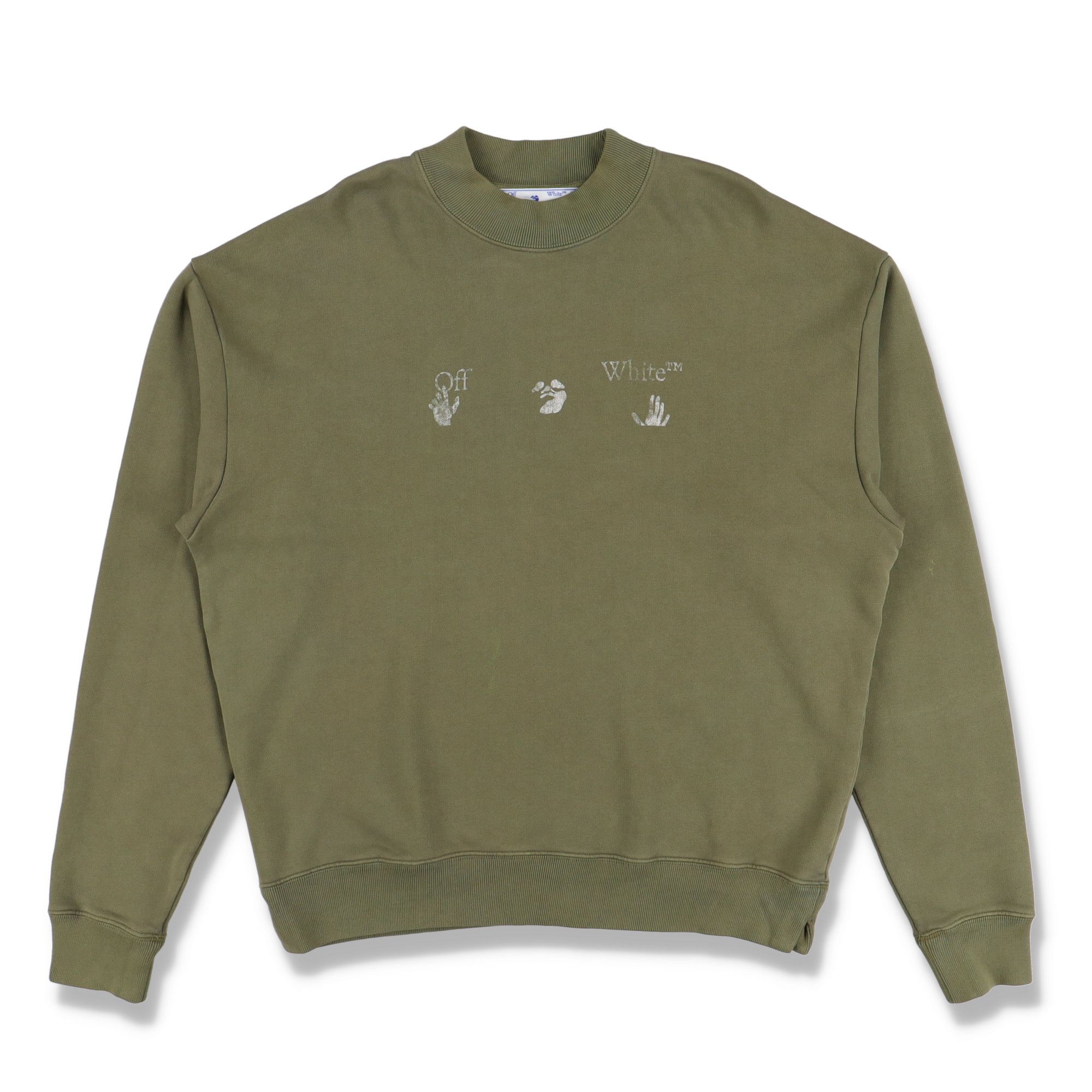 Off-White Vintage Green Big Logo Oversized Skate Sweatshirt Size US S / EU 44-46 / 1 - 1 Thumbnail