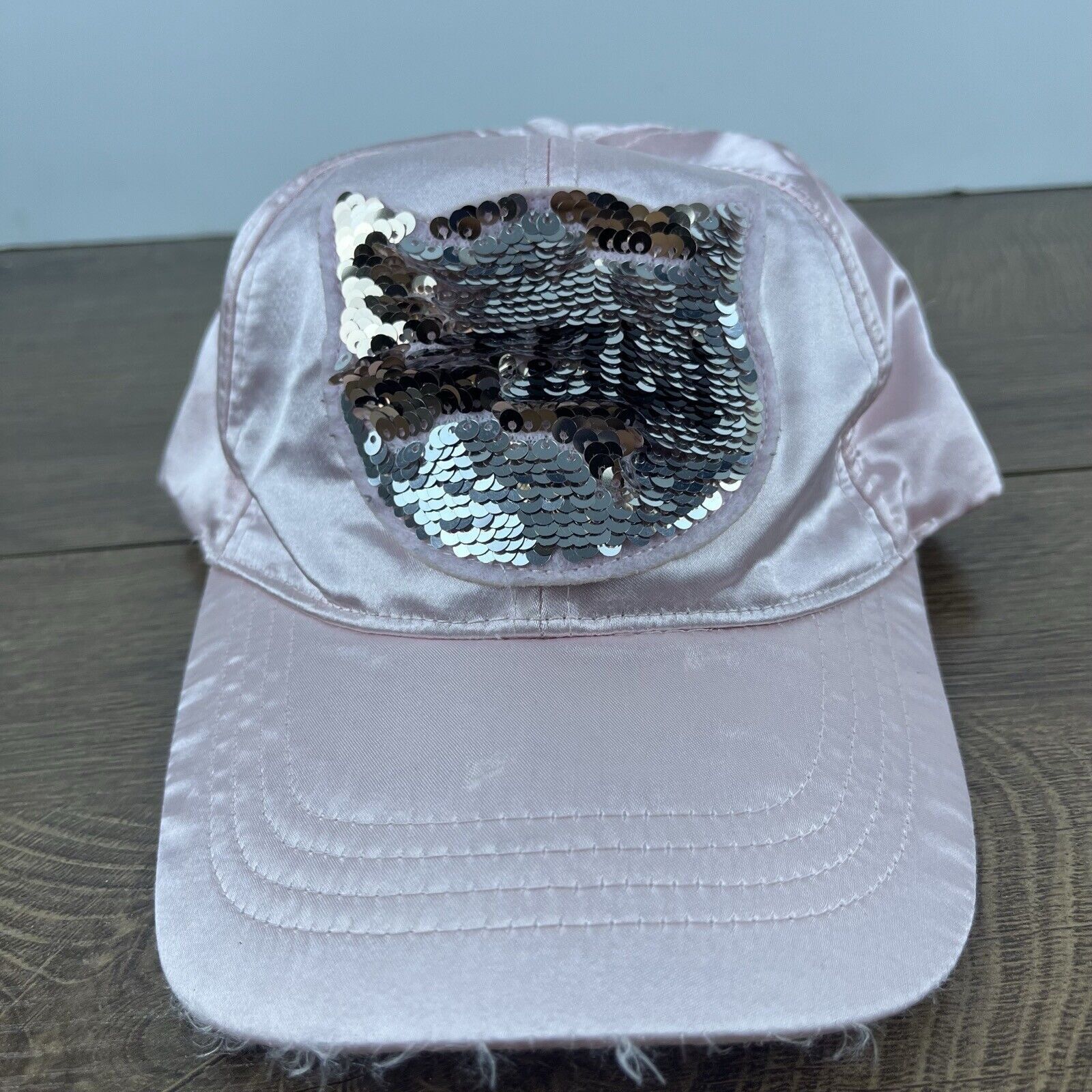 Other Cat Face Hat Glitter Hat Pink Cap Adjustable Pink Adult Size Size ONE SIZE - 2 Thumbnail