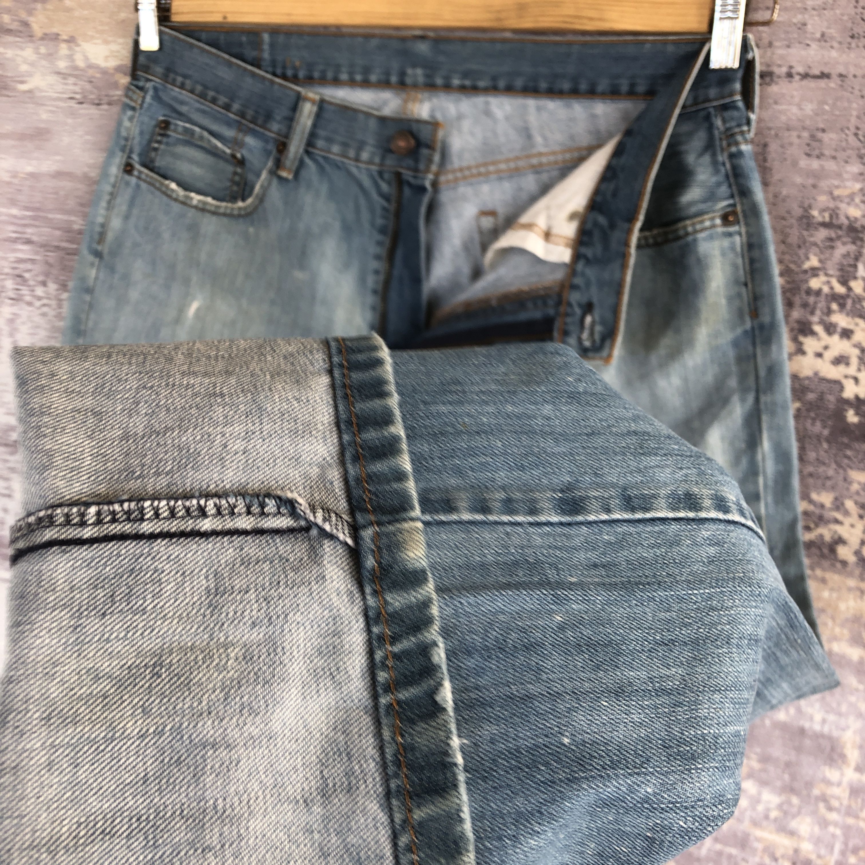 Levi's Vintage Distressed Levis 559 Baggy Jeans Levi's Faded Denim Size US 34 / EU 50 - 8 Thumbnail