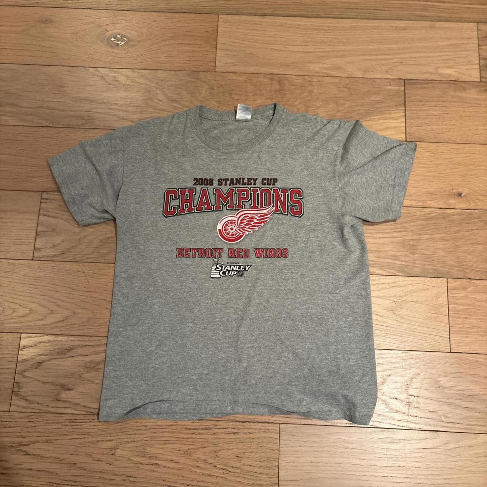 NHL 2008 Stanley Cup Champions Detroit Red Wings Tee Size US L / EU 52-54 / 3 - 3 Thumbnail