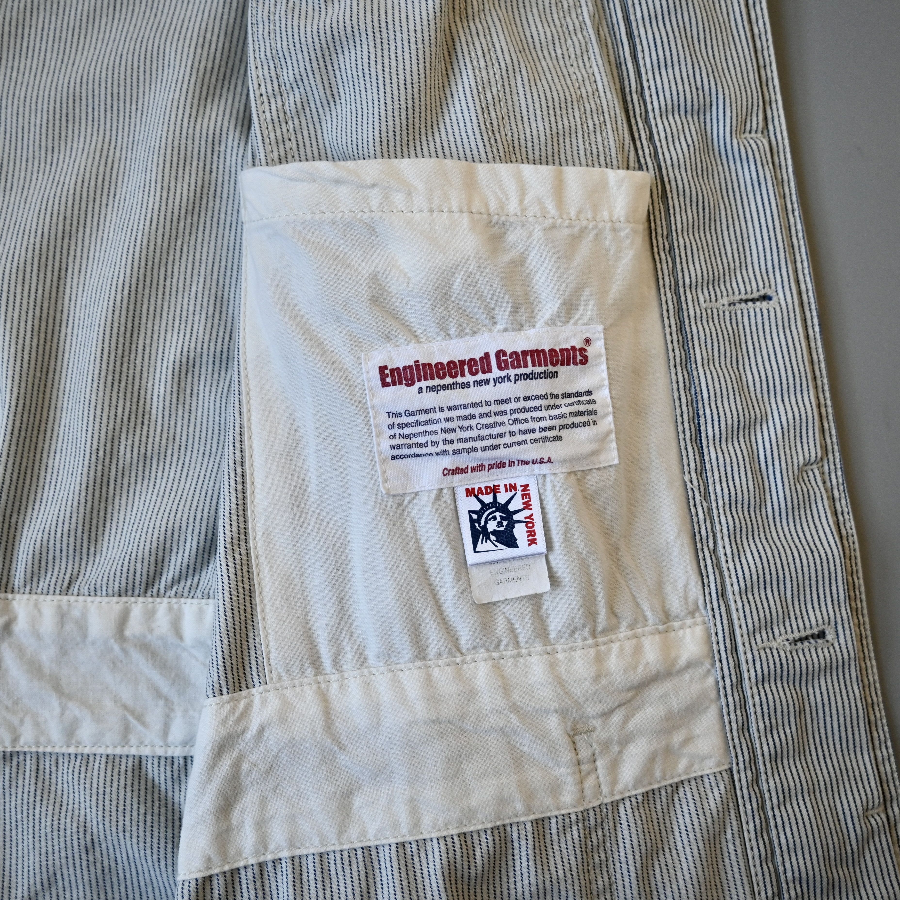 Engineered Garments VTG 2000s Engineered Garments hickory twill "Shop Coat" Size US S / EU 44-46 / 1 - 11 Thumbnail