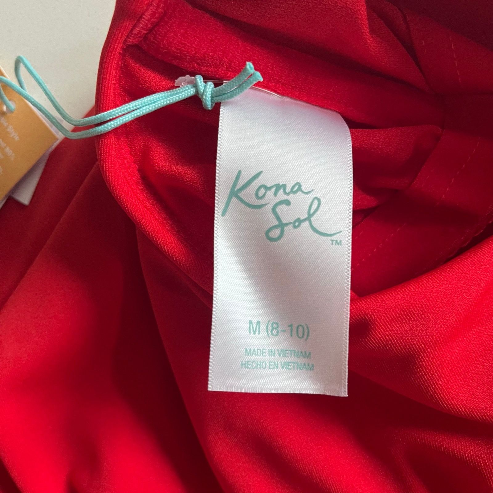 Unknown London KONA SOL NWT One Piece Swimsuit, Medium, Red One Shoulder Size ONE SIZE - 9 Thumbnail
