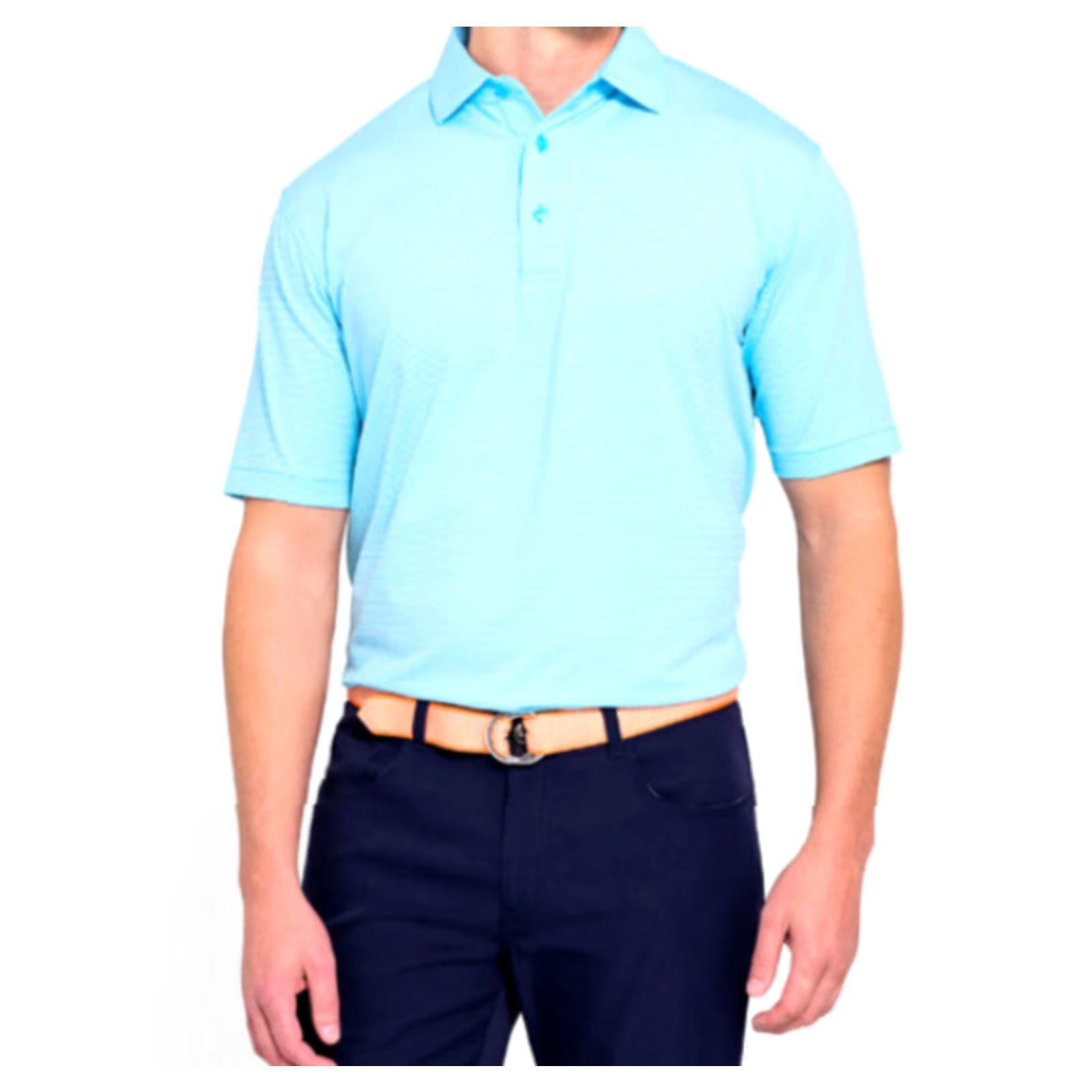 Peter Millar Peter Millar Summer Comfort Mens Blue Fish Jubilee Stripe Jersey-Size L Shirt Polo Short Sleeve Modern Comfort (No, wait) Size US L / EU 52-54 / 3 - 2 Thumbnail