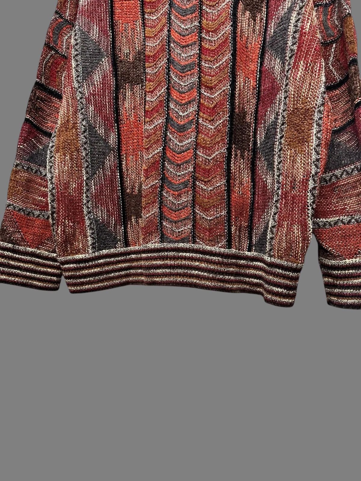 Raf Simons Vintage RAF Simons style Diesel Y2k Red Knit Sweater Wool Size US L / EU 52-54 / 3 - 12 Thumbnail