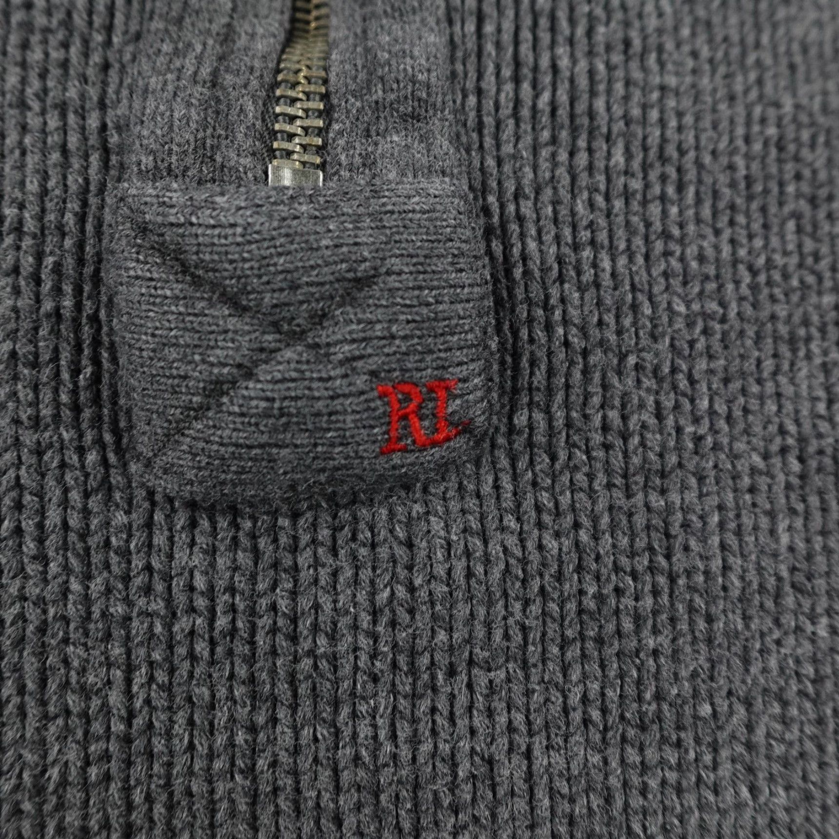 Ralph Lauren Ralph Lauren Sweater Mens Large Gray 1/2 Zip Pullover Knit Cotton Mock Neck Polo Jeans Co Größe L - Casual Wear Mens Size US L / EU 52-54 / 3 - 3 Thumbnail