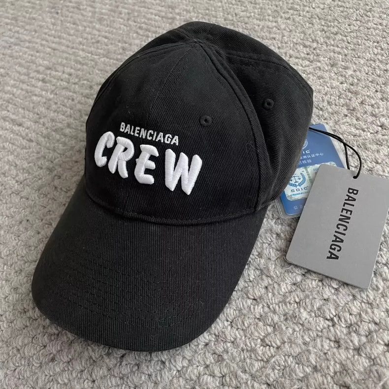 Balenciaga Balenciaga Black Embroidered CREW Small Logo Cap 2501-Nexta Size ONE SIZE - 1 Thumbnail