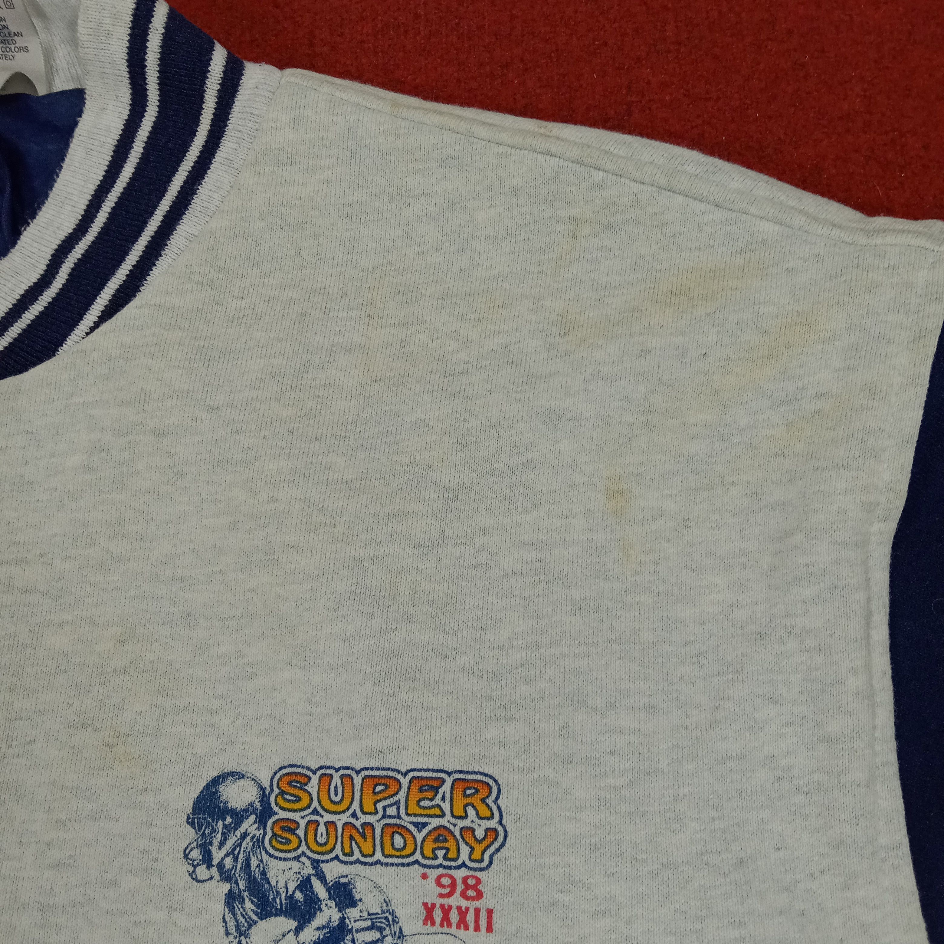 NFL × Vintage Varsity Jacket American Football Style Super Sunday 98' Size US XXL / EU 58 / 5 - 8 Thumbnail
