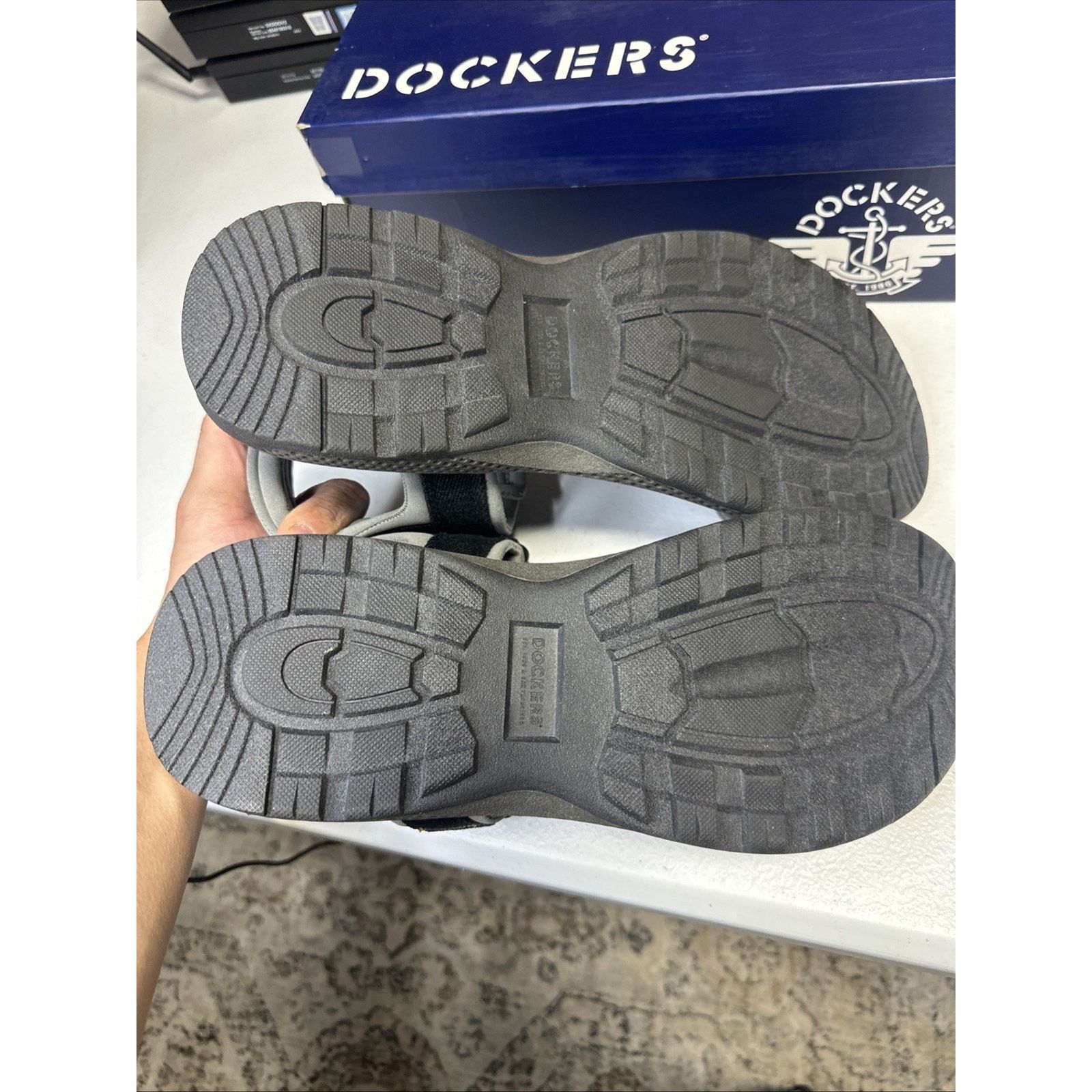 Dockers Size 13 Men's Dockers Zander Sandals Hook Loop Black Hiking Size US 13 / EU 46 - 7 Thumbnail