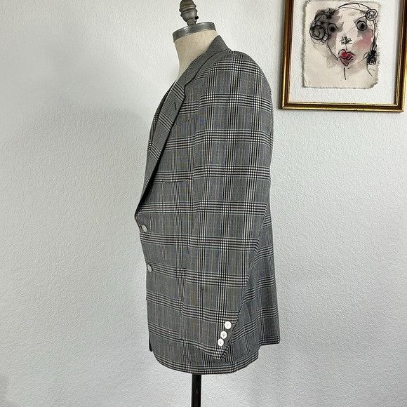 Maus & Hoffman Hickey Freeman x Maus Hoffman Wool Plaid Gridded Sportscoat Size 42R - 3 Thumbnail