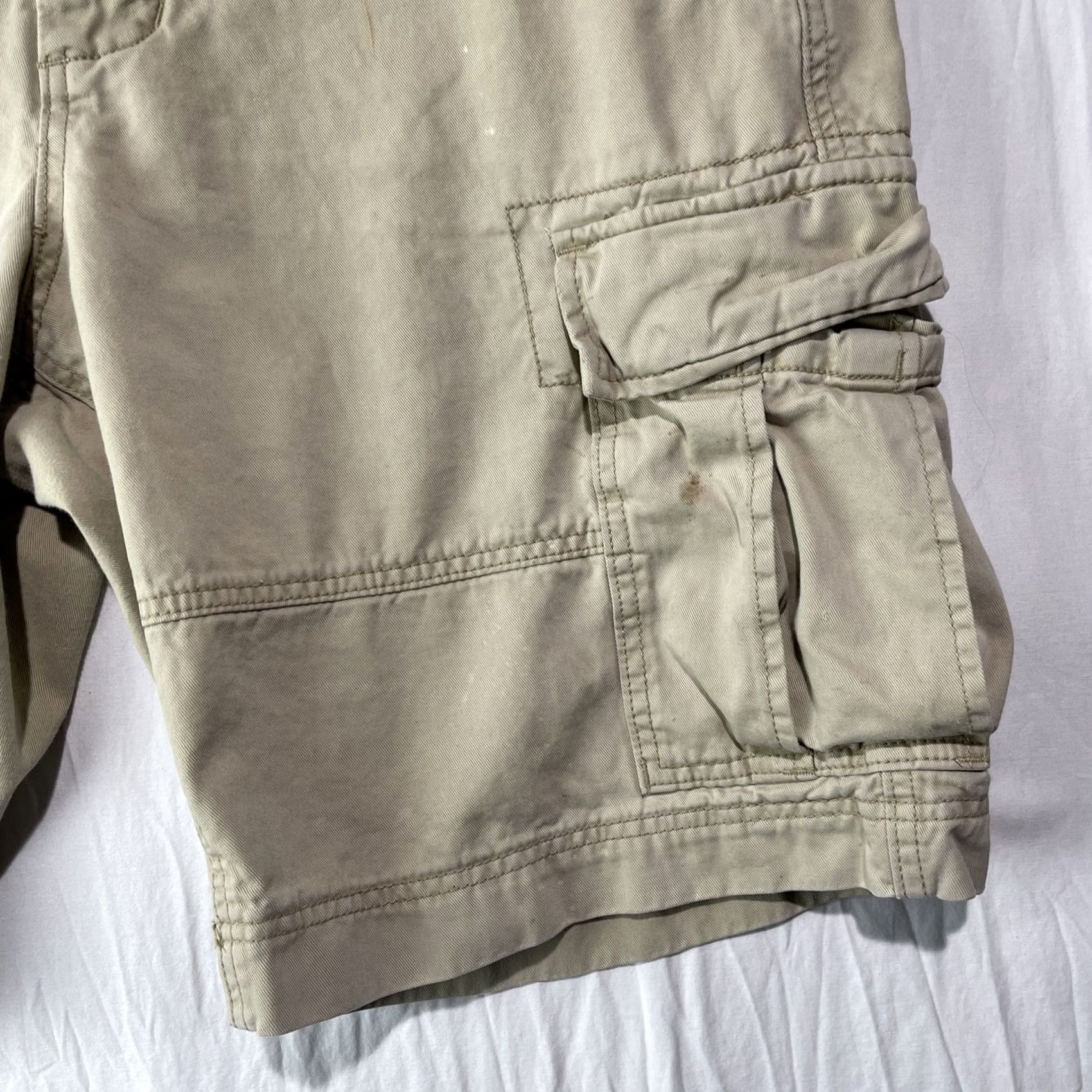 Ralph Lauren Denim & Supply Ralph Lauren Cargo Shorts Mens 36 Beige Cotton Denim Front Pocket Zipper Casual Workwear Vintage No Size US 36 / EU 52 - 4 Thumbnail