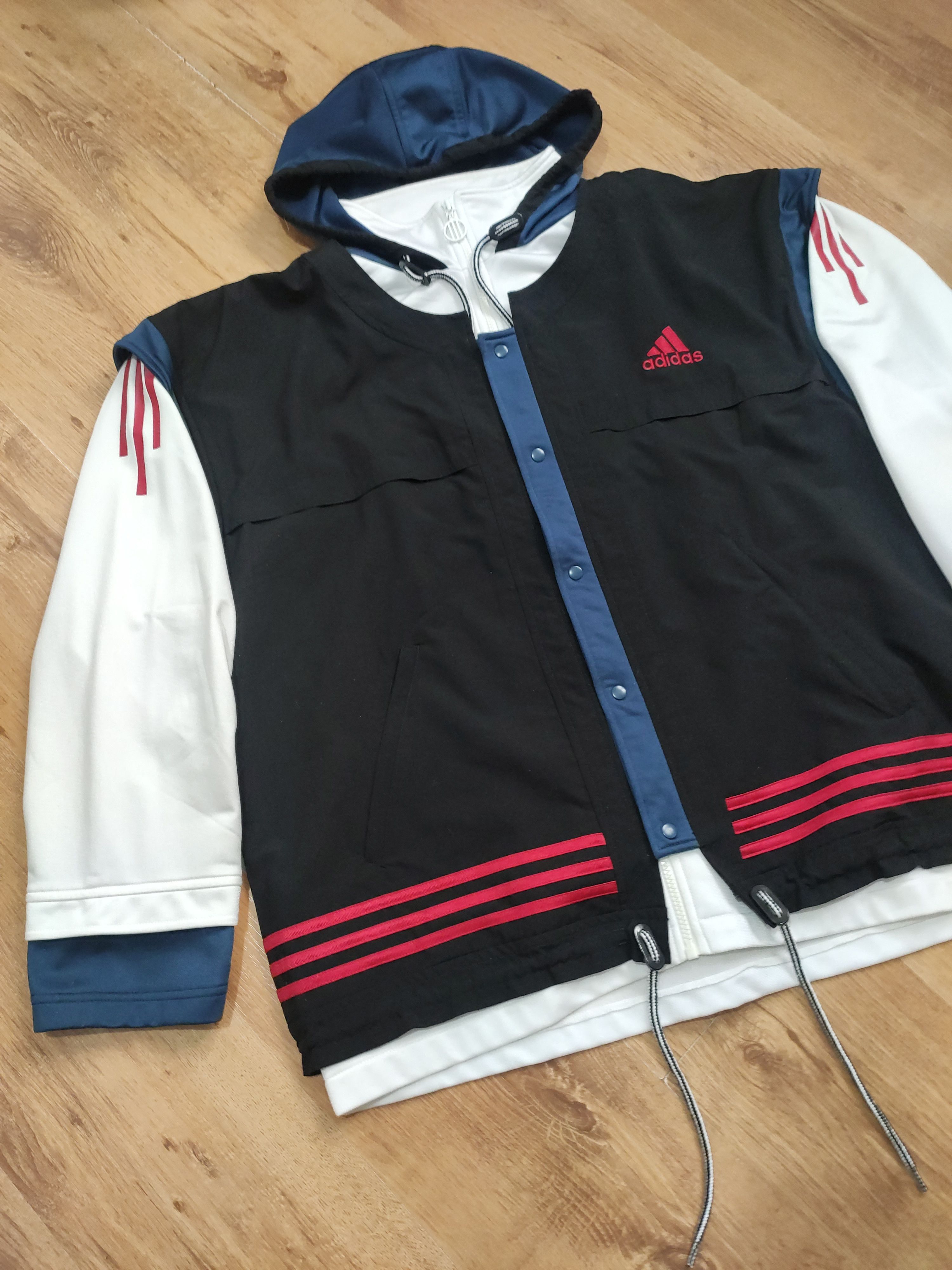 Adidas × Vintage Men's vintage 90s Adidas Track Jacket size Large Size US L / EU 52-54 / 3 - 2 Thumbnail