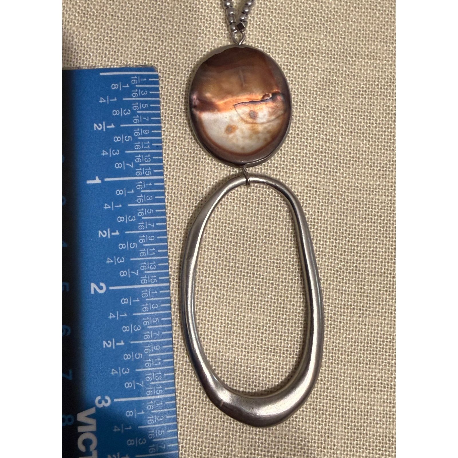 Other Macy’s NWT Silver Tone Necklace 28” with Oval Pendant Size ONE SIZE - 5 Thumbnail