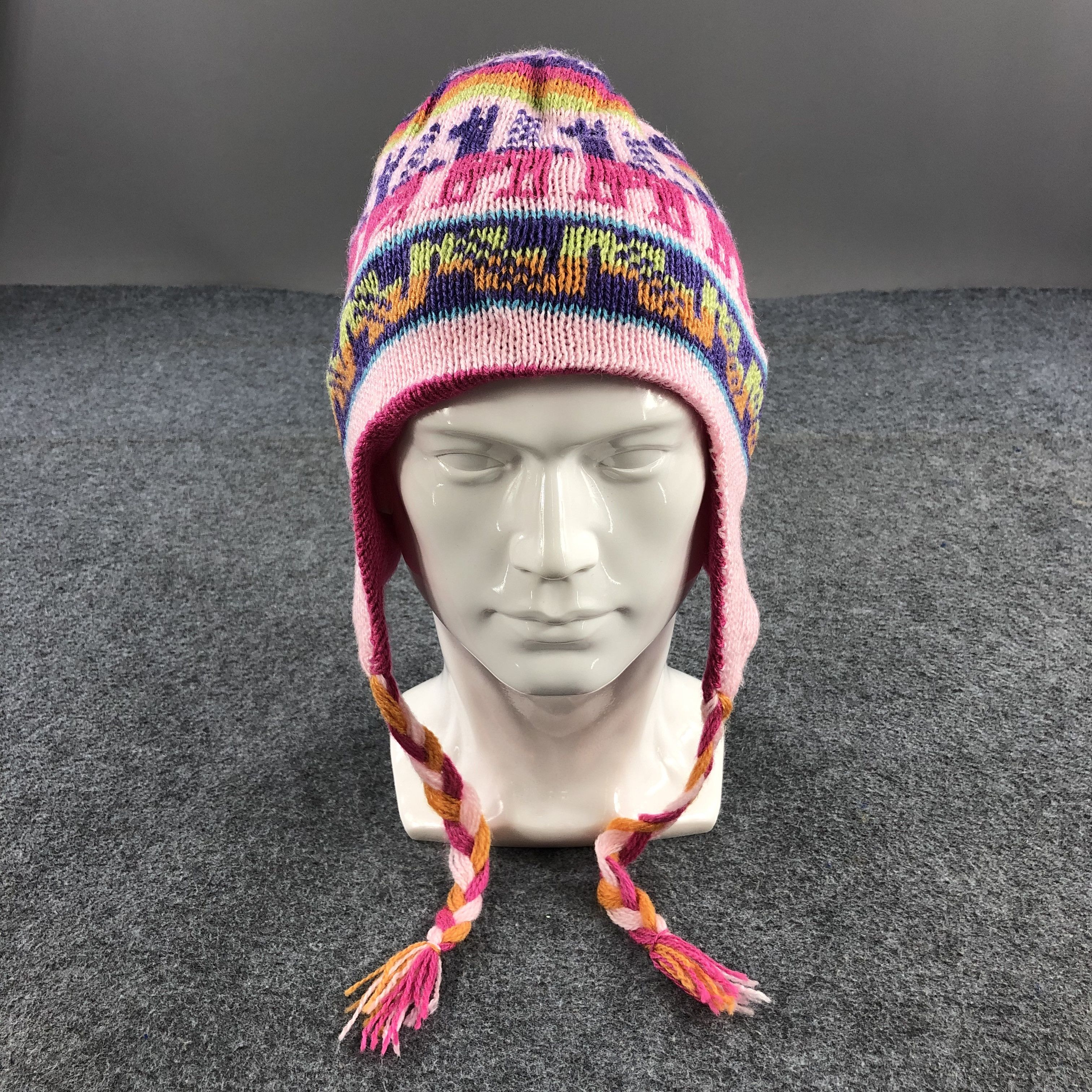 Vintage Reversible Pinkish Earflap Beanie Snowcap Snow Hat B129 Size ONE SIZE - 3 Thumbnail