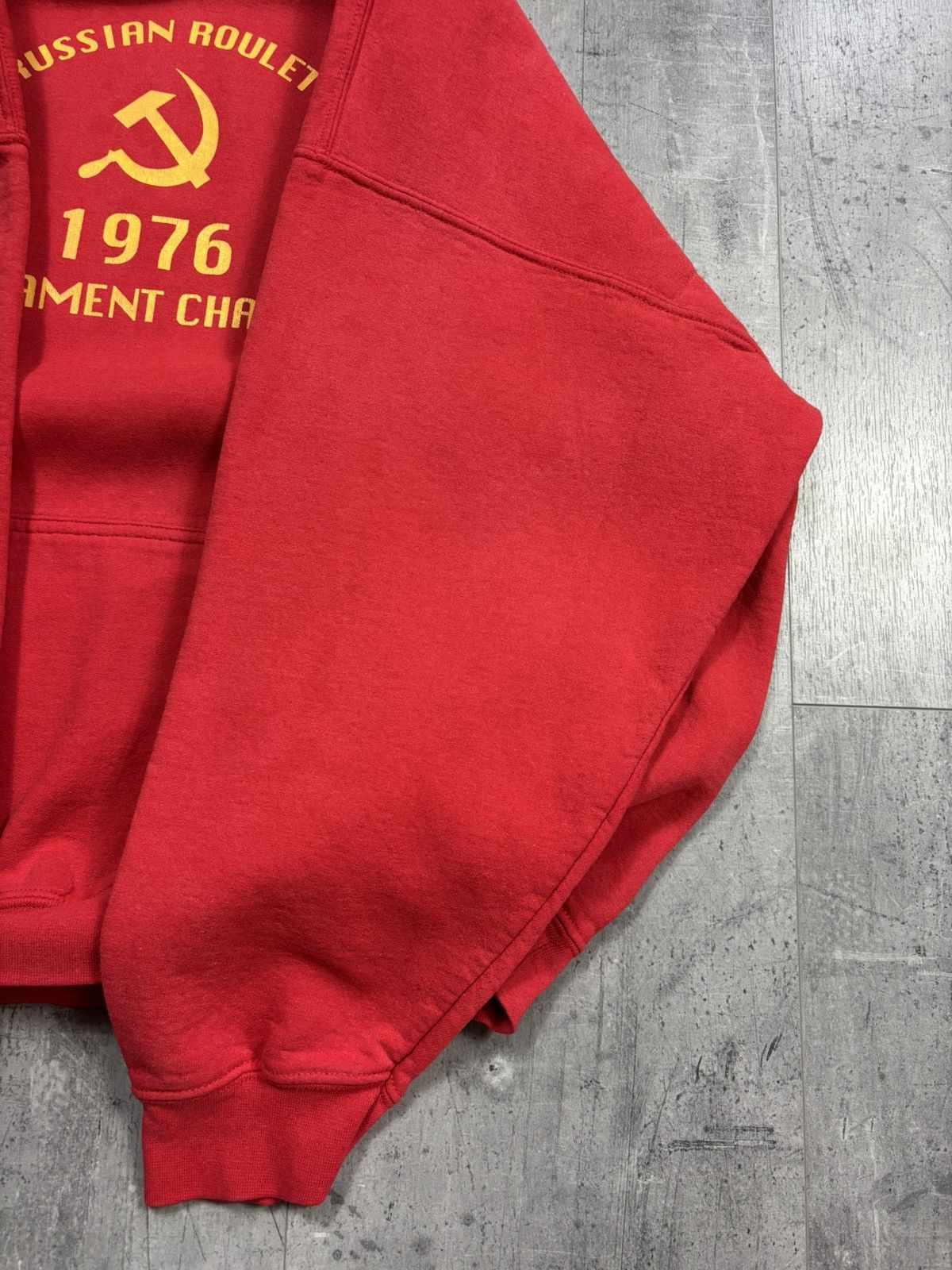 Gildan Vintage USSR Russian Roulette Boxy Hoodie Size US XXL / EU 58 / 5 - 13 Thumbnail