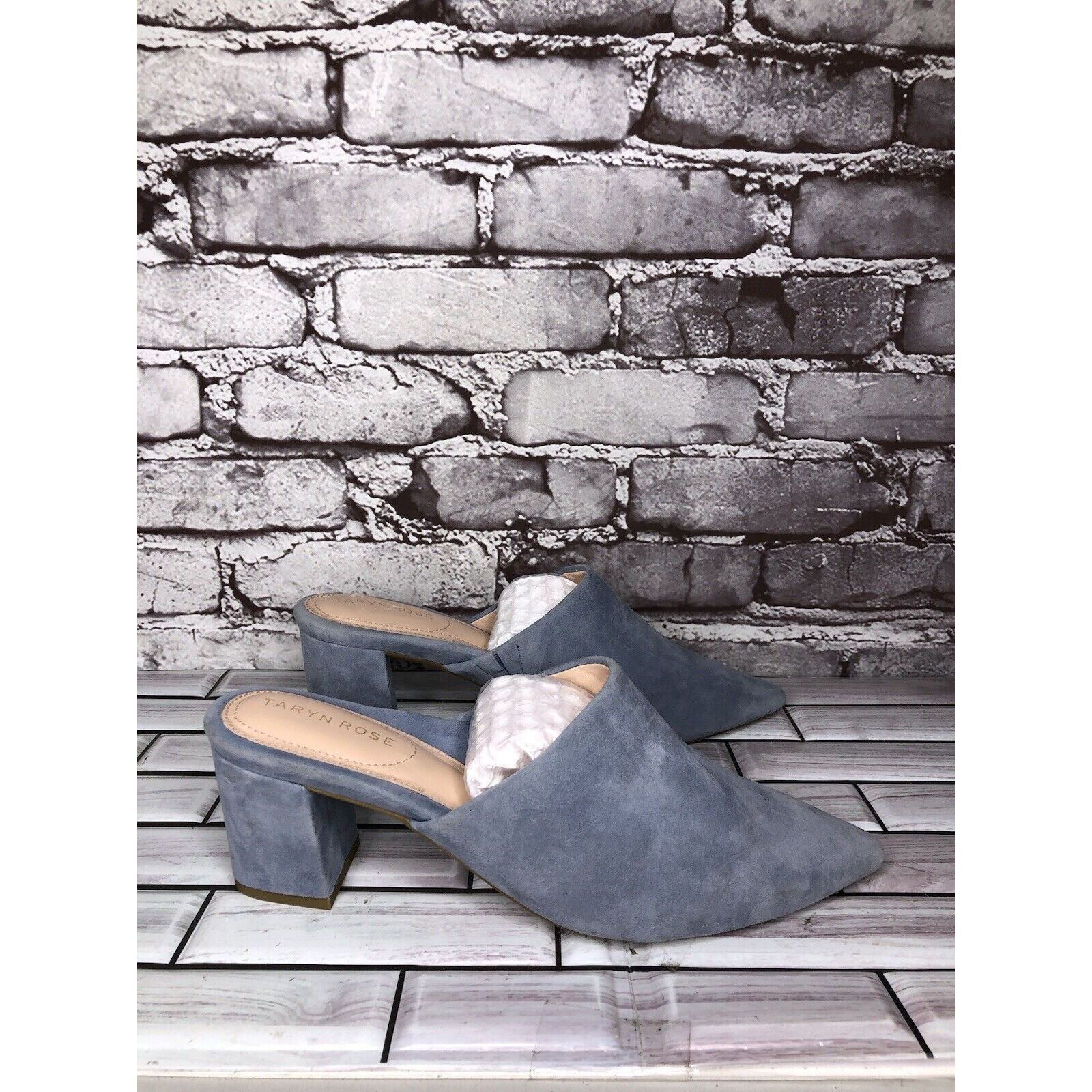 Other Taryn Rose Madisson Blue Suede Leather Pointed Toe Heels Wom Size US 9 / IT 39 - 11 Thumbnail