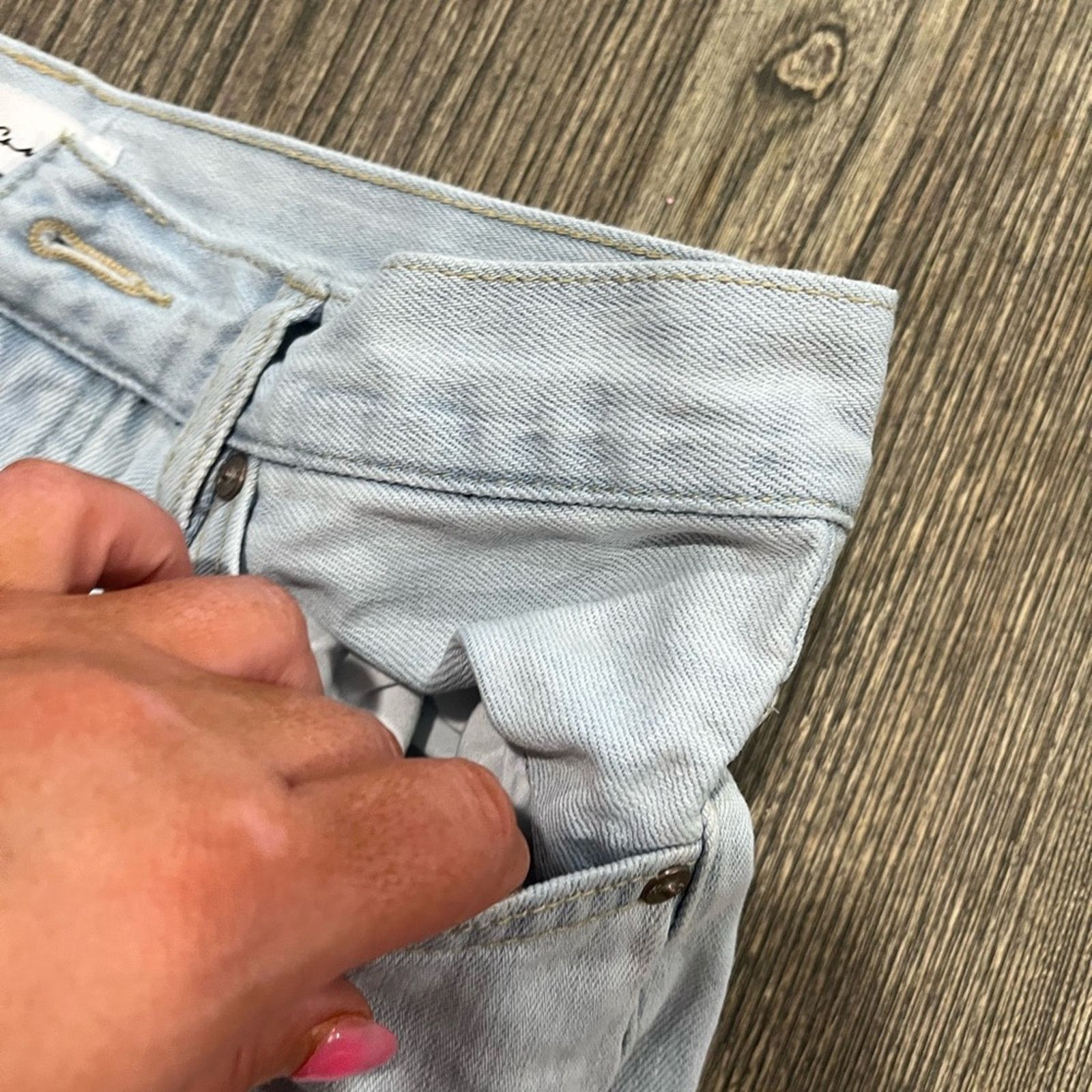 Vintage KanCan Ultra High Rise 90's Flare Jeans Distressed Size 9/28 Size 28" / US 6 / IT 42 - 4 Thumbnail