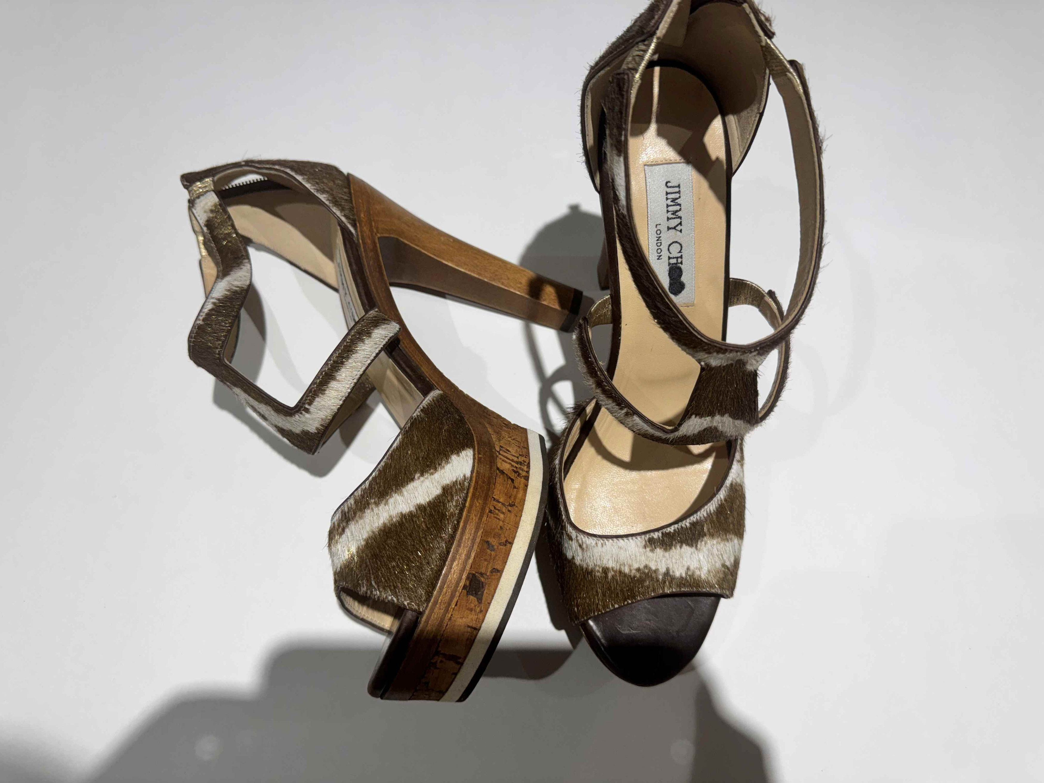 Jimmy Choo JIMMY CHOO PONY shoes heel 41/2" platform Size US 10.5 / IT 40.5 - 2 Thumbnail