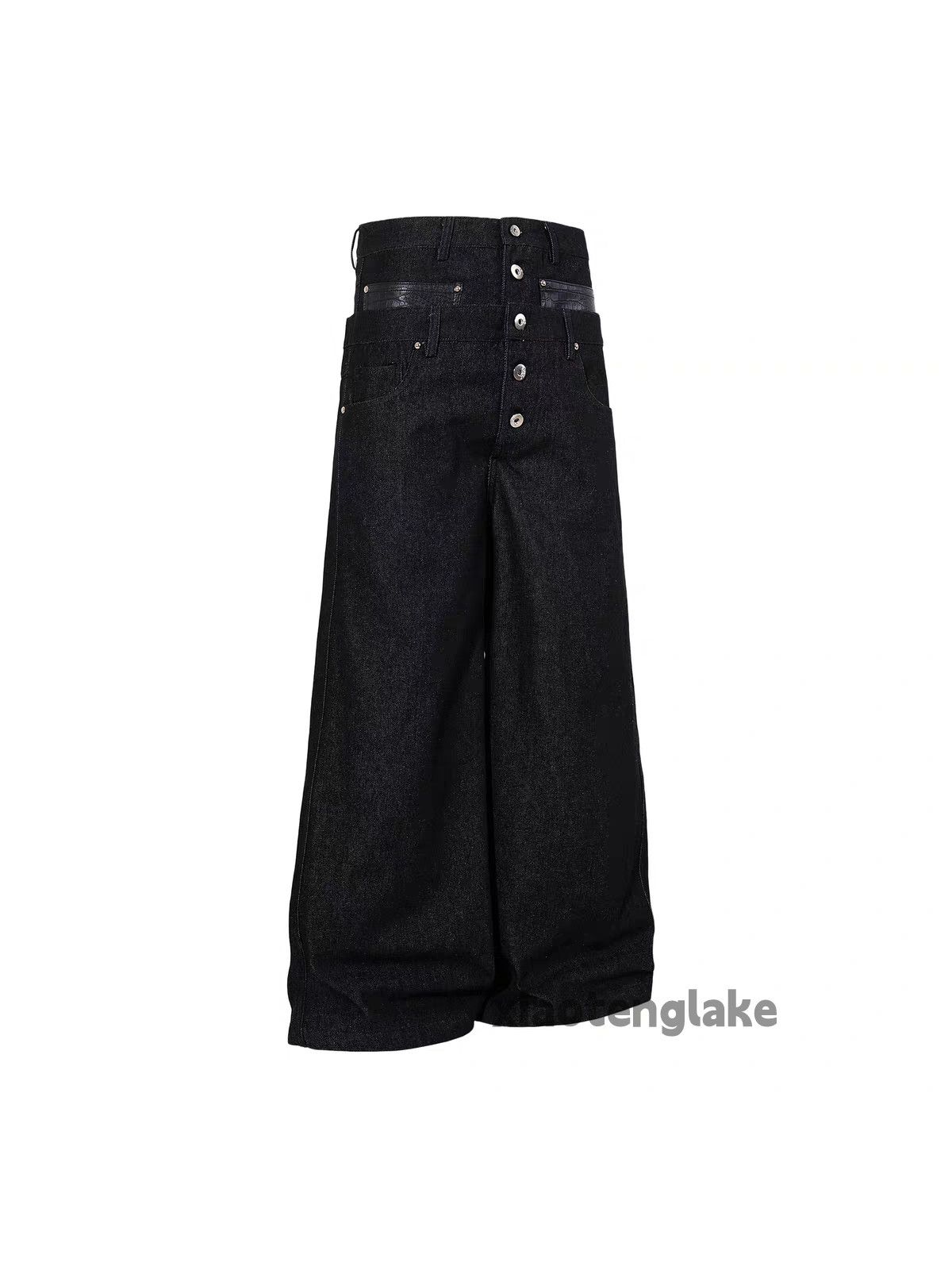 Jean xtl double waist Balenciaga rickowens style baggy jeans Size US 33 - 4 Thumbnail