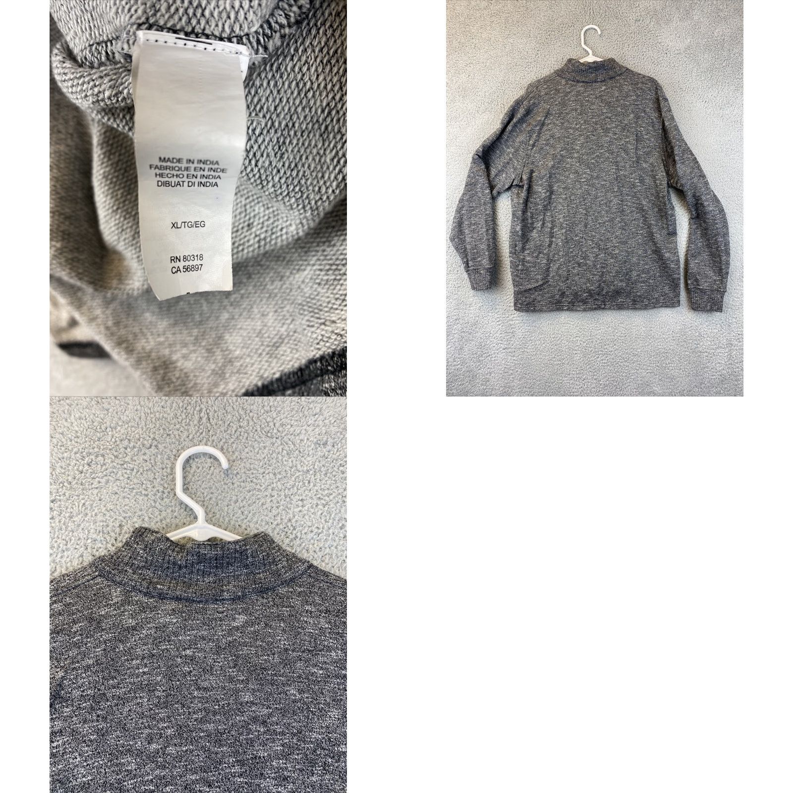 Lucky Brand Lucky Brand Sweater Adult XL Gray Pullover Fleece Casual Button Mens /76-30 Size US XL / EU 56 / 4 - 8 Thumbnail