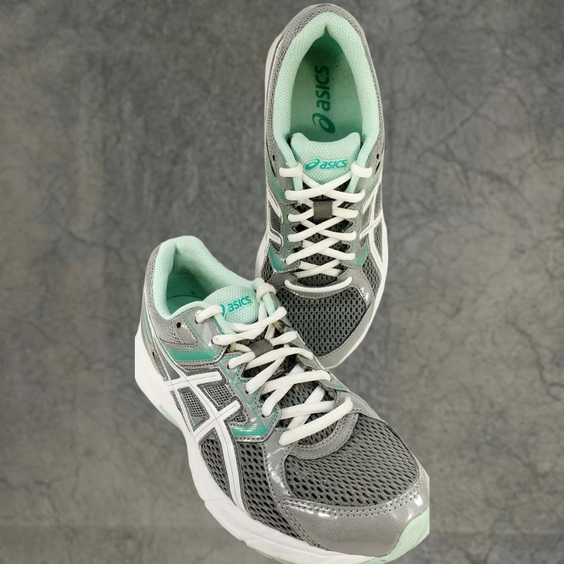 Asics Asics Running Shoe Women's 7.5D Gel Contend 3 Gray Teal Mint Green T5G5Q Size US 8 / IT 38 - 1 Thumbnail
