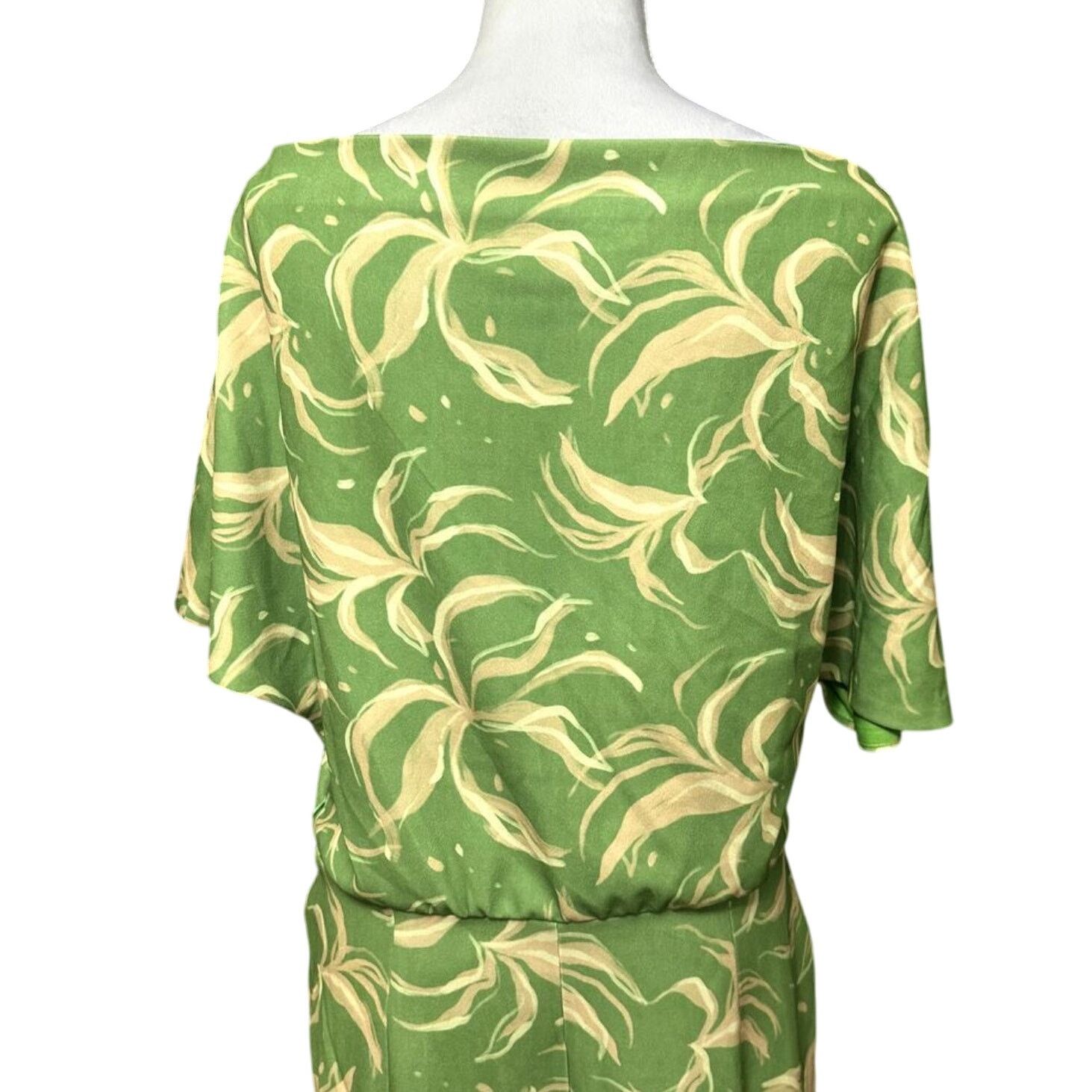 Alexia Admor Mini Dress Drape One Shoulder Green/Yellow L