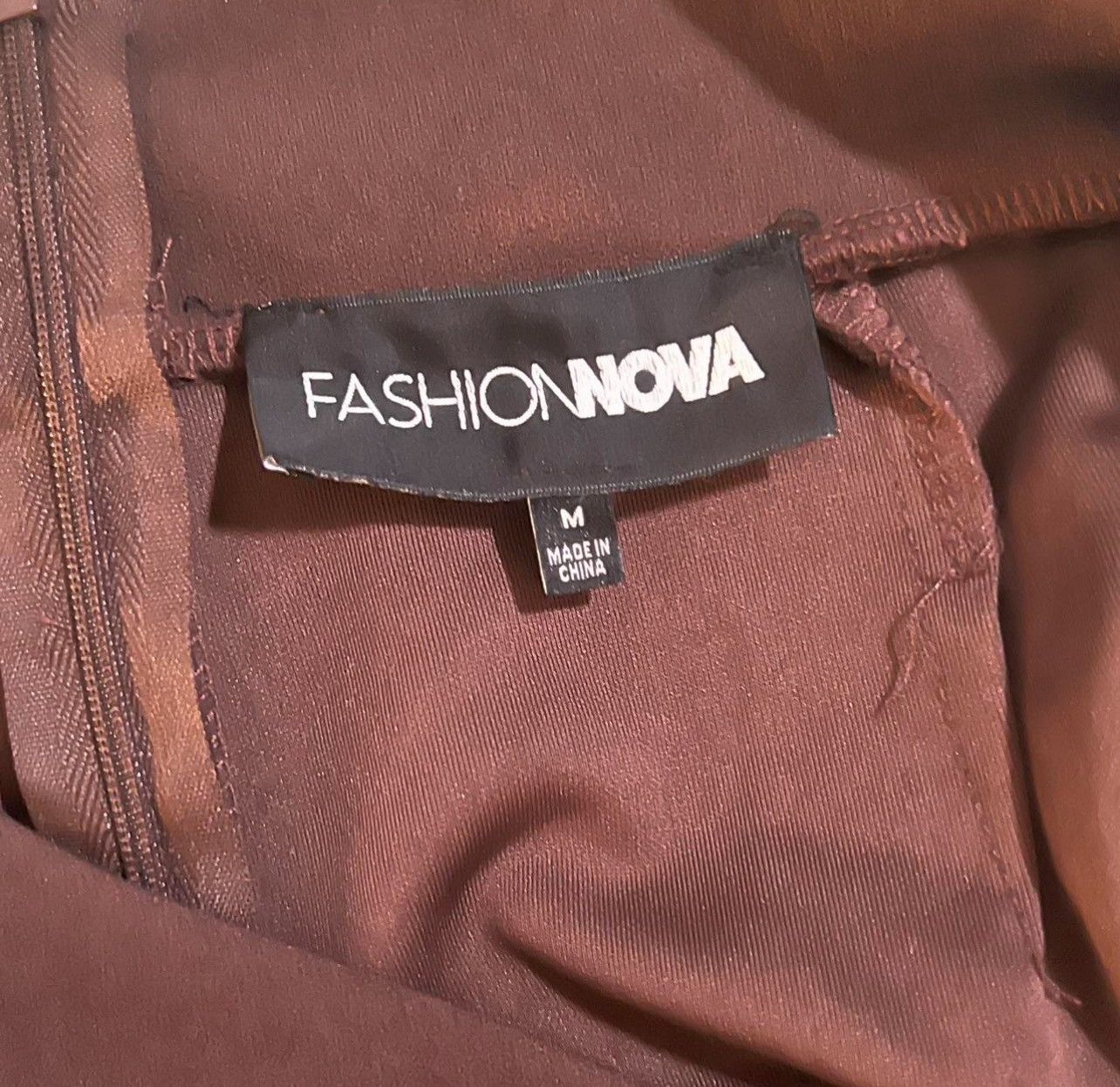 Fashion Nova Brown straight legged trouser pants Size 26" / US 2 / IT 38 - 4 Thumbnail