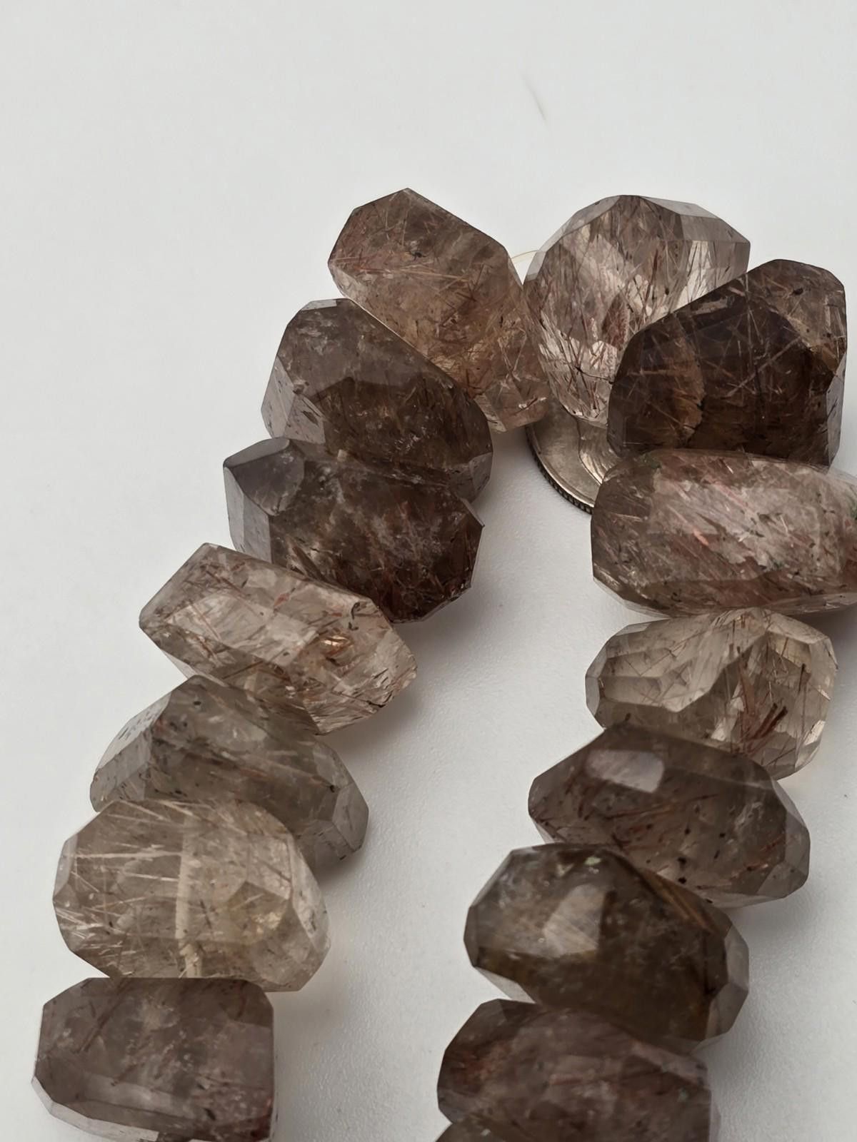 Quartersnacks Sterling Diamond Bezel Bracelet w/ Rutilated Quartz Size ONE SIZE - 5 Thumbnail