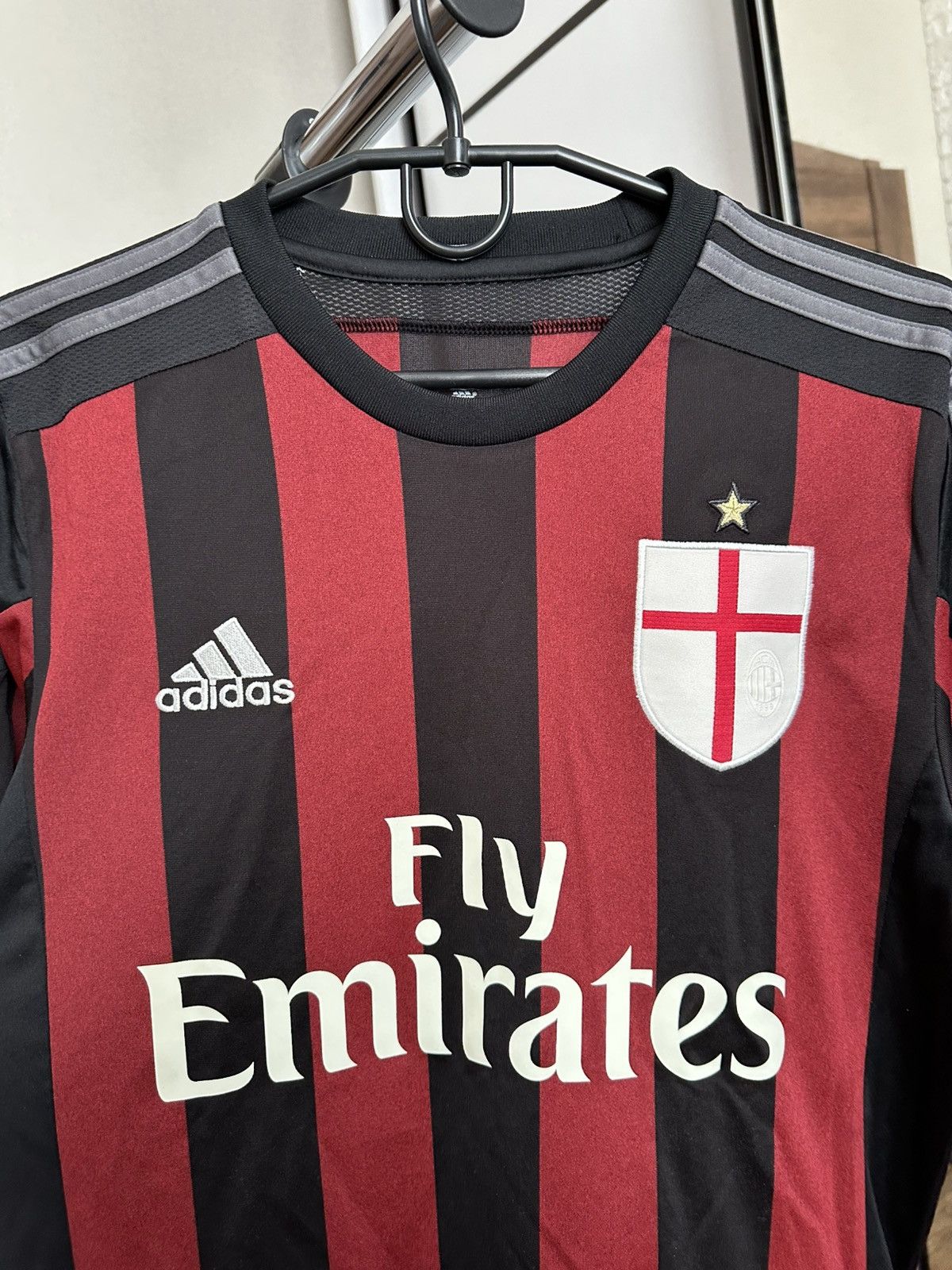 Adidas 2015/2016 Adidas AC Milan Bacca Soccer Jersey T-Shirt Size US S / EU 44-46 / 1 - 9 Thumbnail