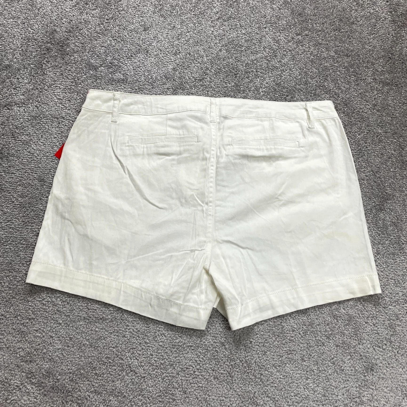 Vintage Miss Demeanor+ Womens Bermuda Shorts 14 White Mid Rise Stretch Cotton Casual NWT Size 36" / US 14 / IT 50 - 2 Thumbnail
