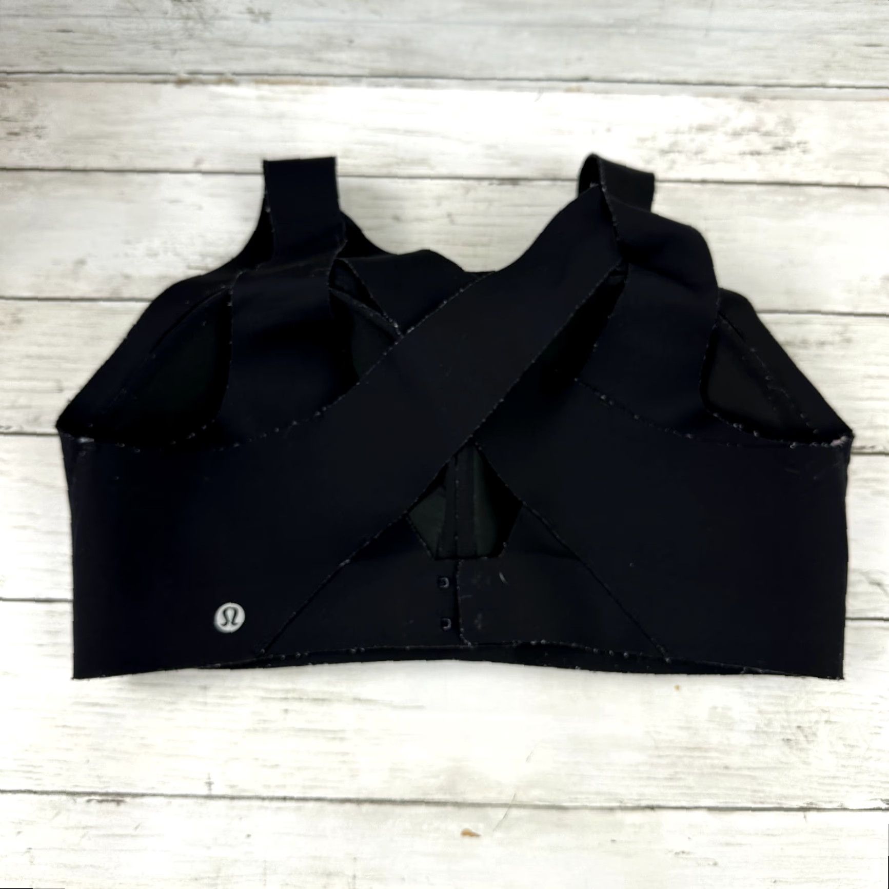 Lululemon VINTAGE Lululemon Sports Bra Womens Black Logo High Support Molded Strappy Activewear 36DD Wireless Full Cup Women's Size ONE SIZE - 5 Thumbnail