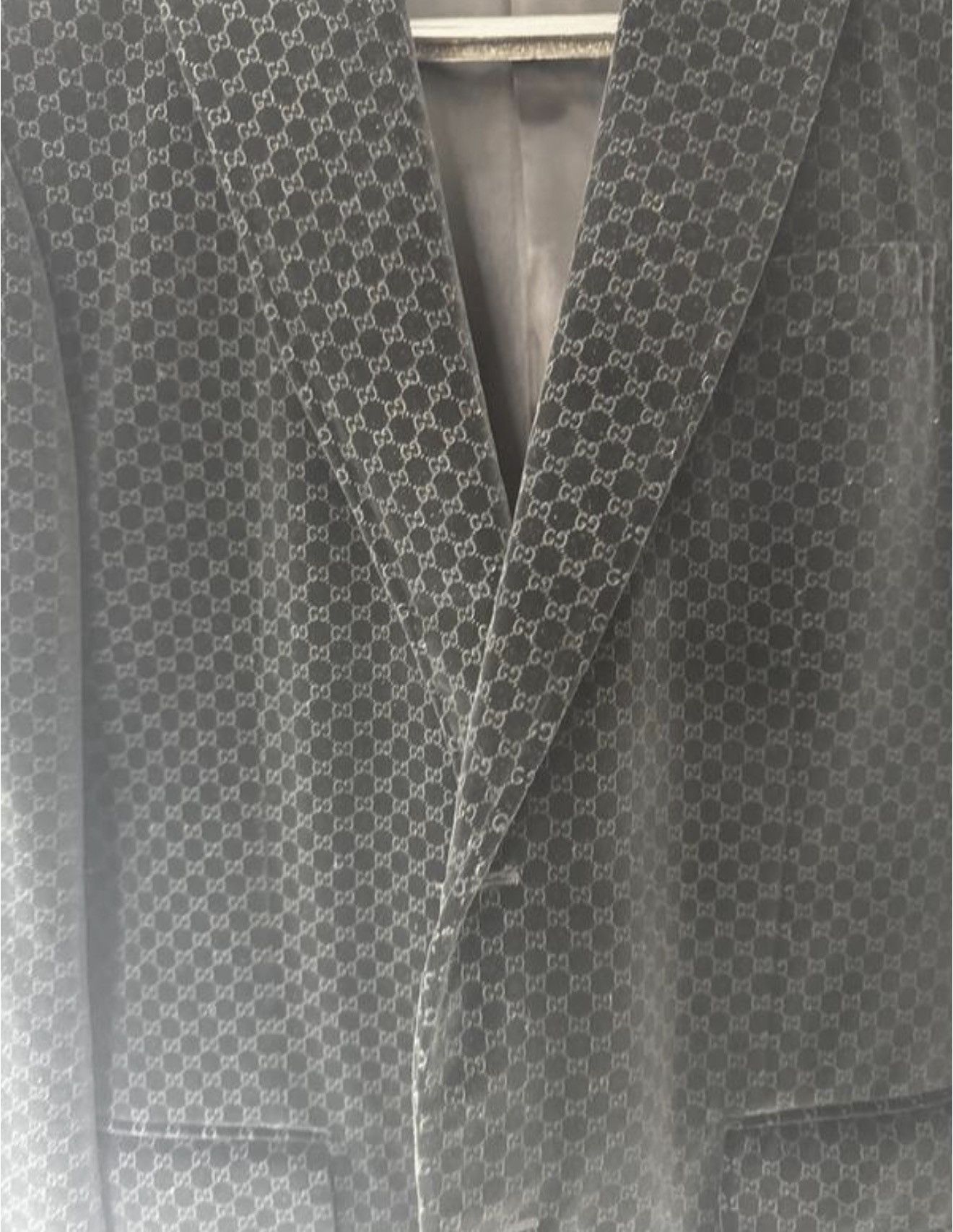 Gucci GUCCI by Tom Ford FW 2004 Monogram Velvet GG Jacket demna Size US M / EU 48-50 / 2 - 1 Thumbnail