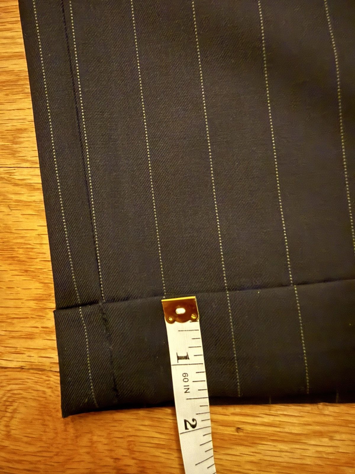 Ralph Lauren Purple Label RLPL double breasted Pinstripe suit Size 42R - 6 Thumbnail