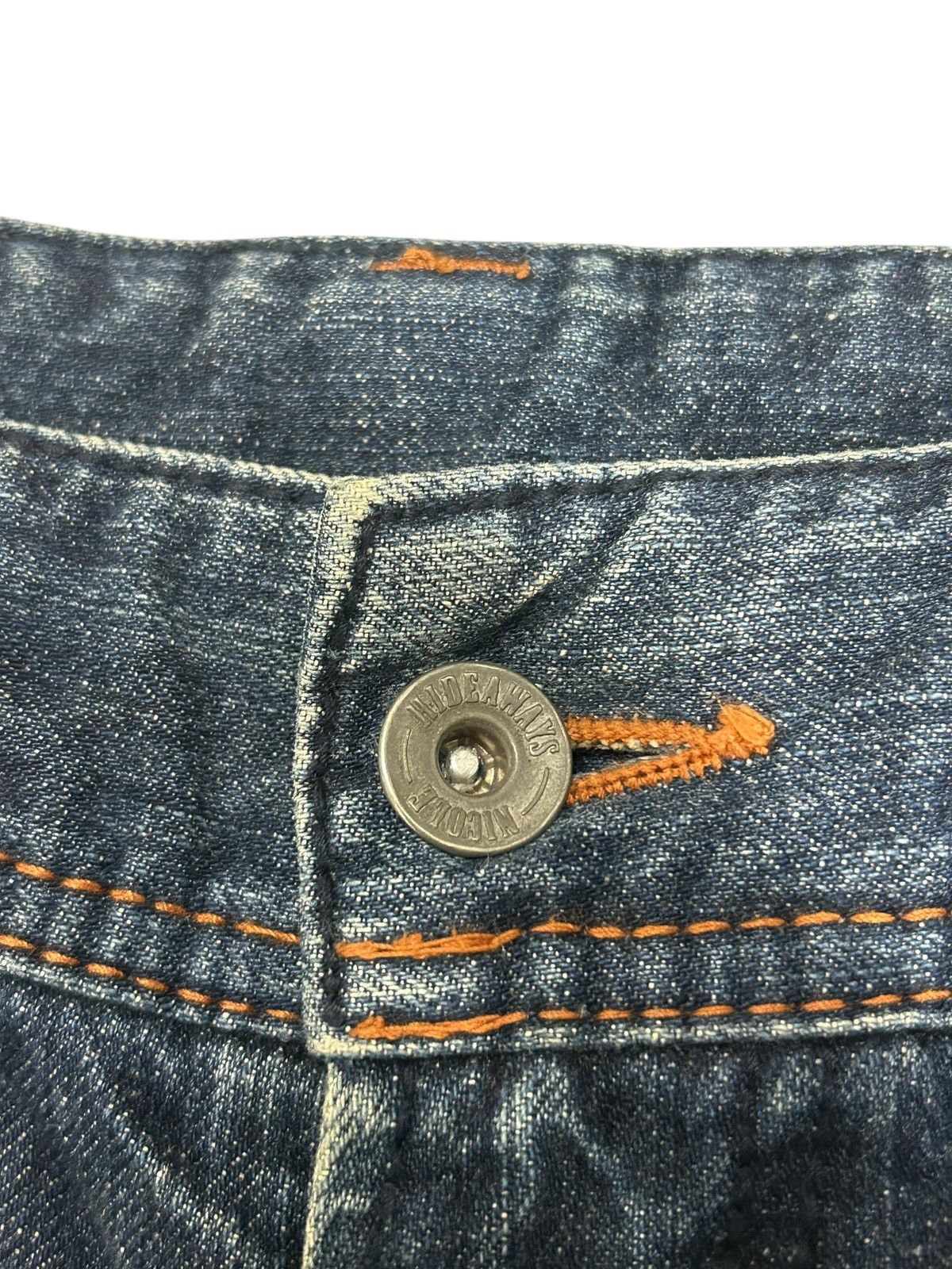 Japanese Brand Y2k Hideaways Nicole Mud Wash Rivet Button Size US 31 - 11 Thumbnail