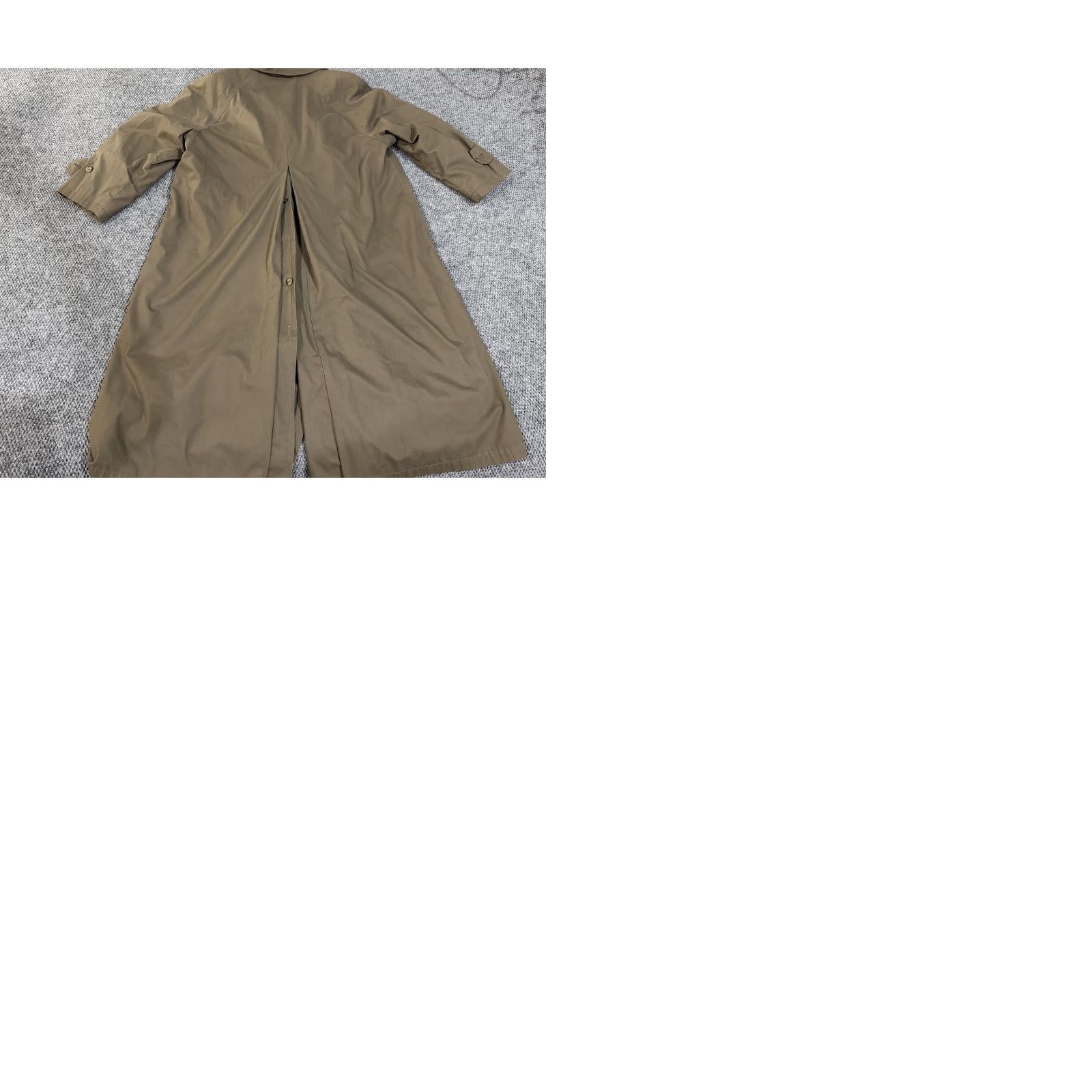 London Fog VINTAGE Towne from London Fog Coat Womens 14W Brown Trench Long Lined Button Front Size XL / US 12-14 / IT 48-50 - 10 Thumbnail