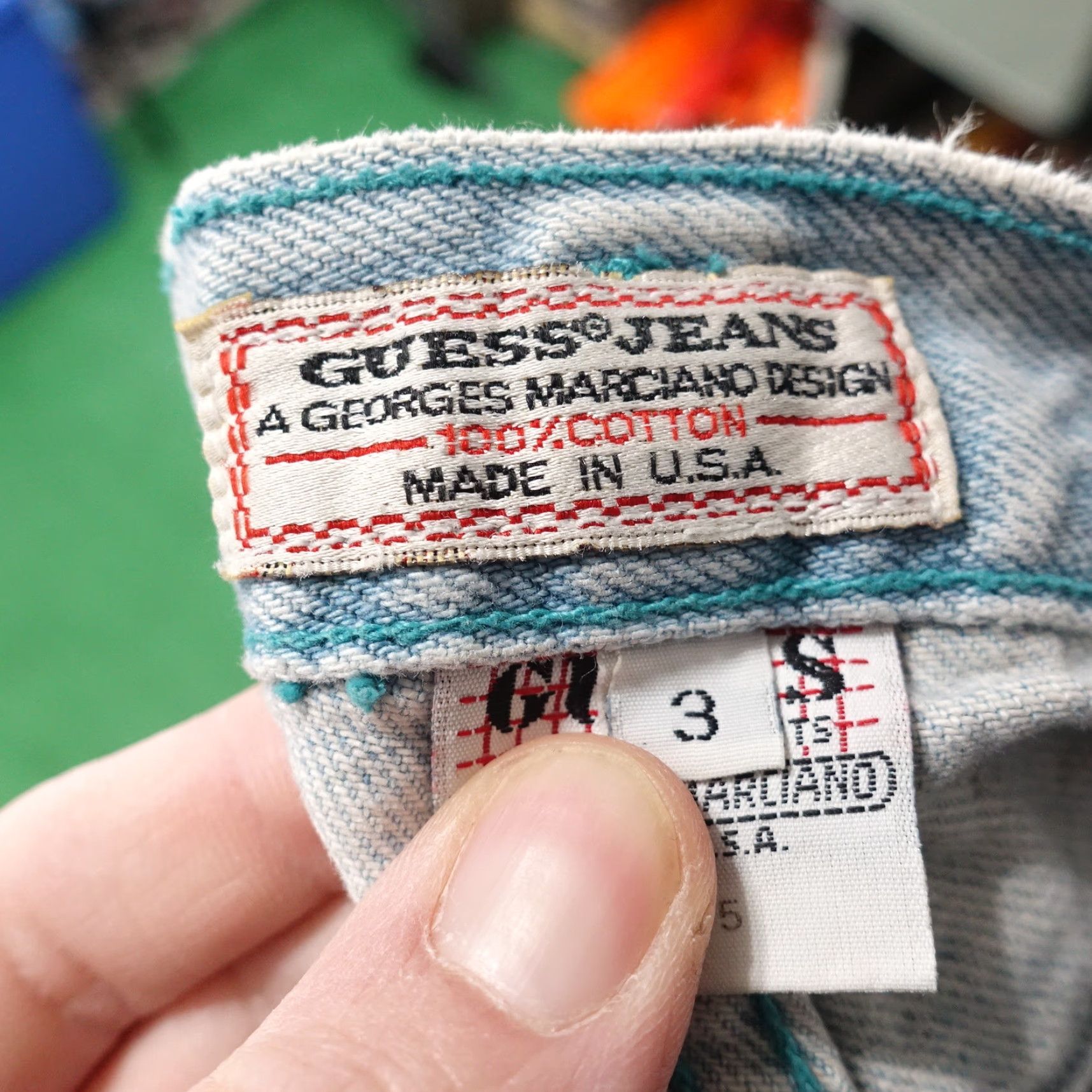 Guess VINTAGE GUESS JEANS WOMENS JORTS SHORTS BLUE SIZE 3 BUTTON FLY COTTON BLEND Size 26" / US 2 / IT 38 - 7 Thumbnail