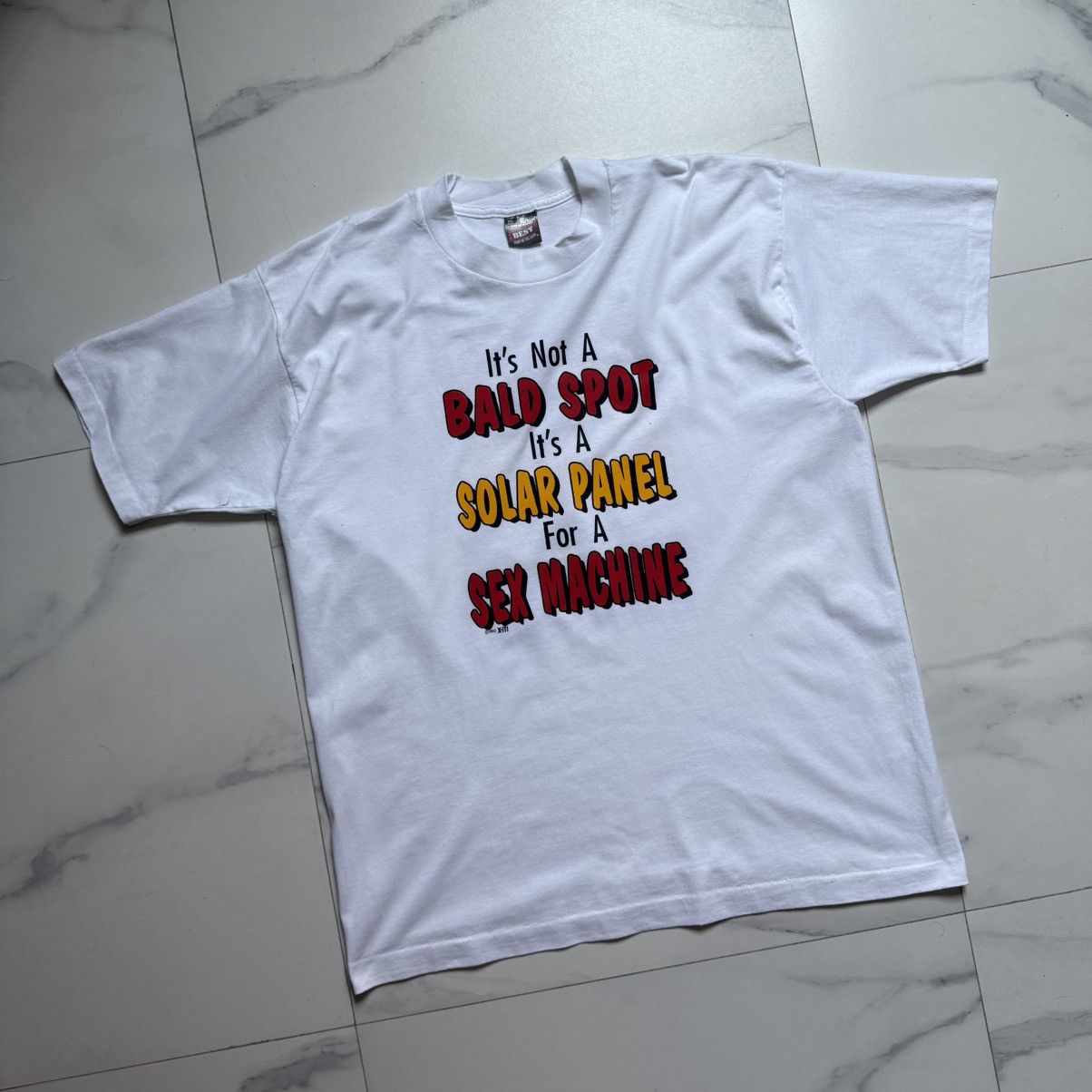 Vintage Vintage Bald Spot Funny Graphic T-Shirt Size US XL / EU 56 / 4 - 4 Thumbnail