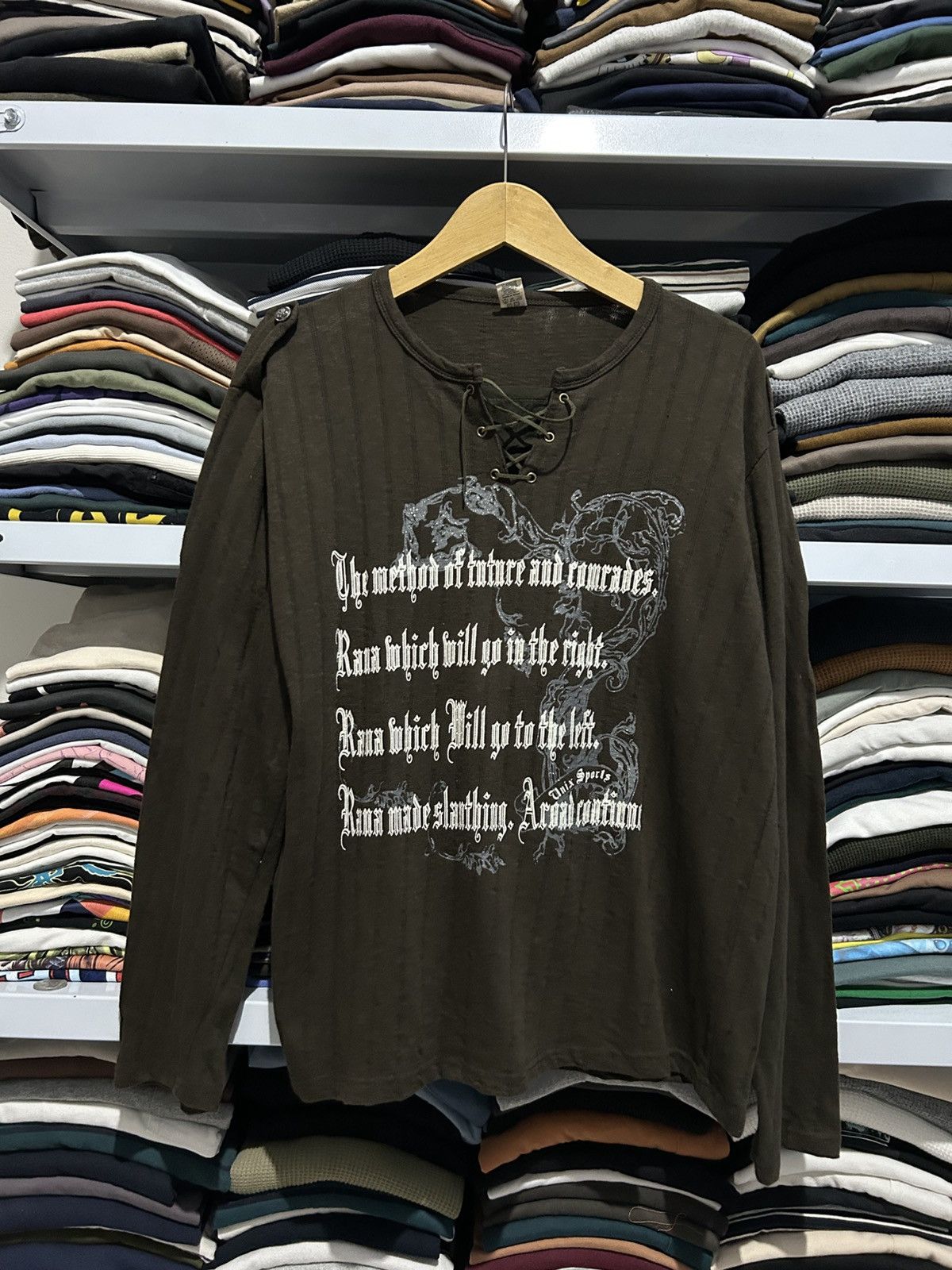 Japanese Brand Y2K style longsleeve shirt by june Size US L / EU 52-54 / 3 - 1 Thumbnail