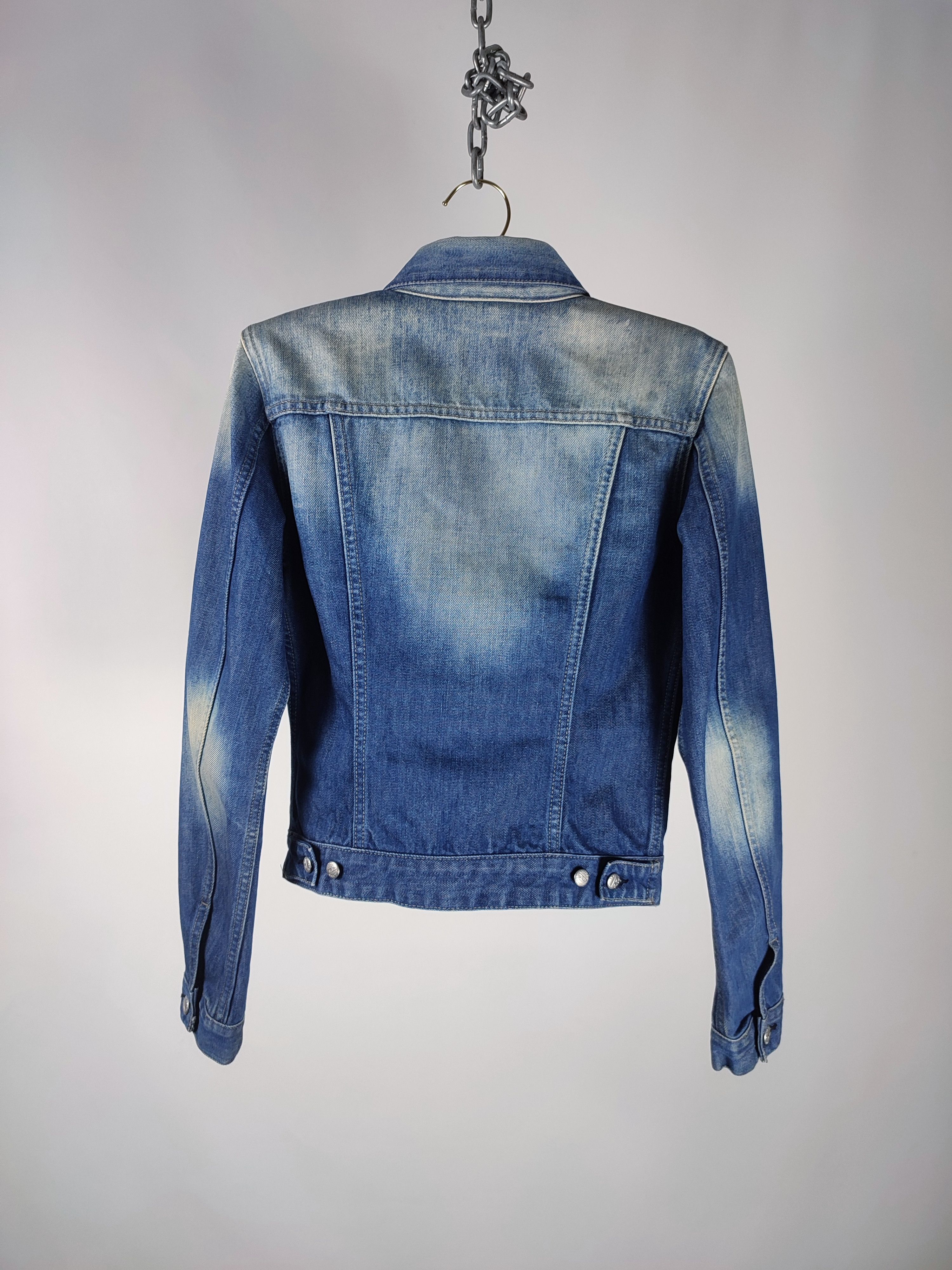 Diesel Diesel Kimti Long Y2K Washed Denim Jacket Size S / US 4 / IT 40 - 5 Thumbnail